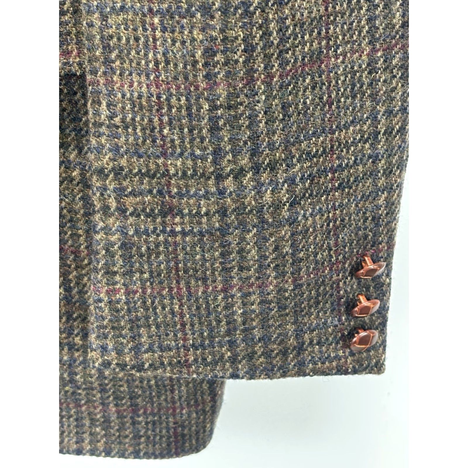 Vintage VINTAGE Boston Traders Wool Tweed Plaid Blazer Men’s Size 42 Brown Wool Sport Coat Men Size 42R - 4 Thumbnail