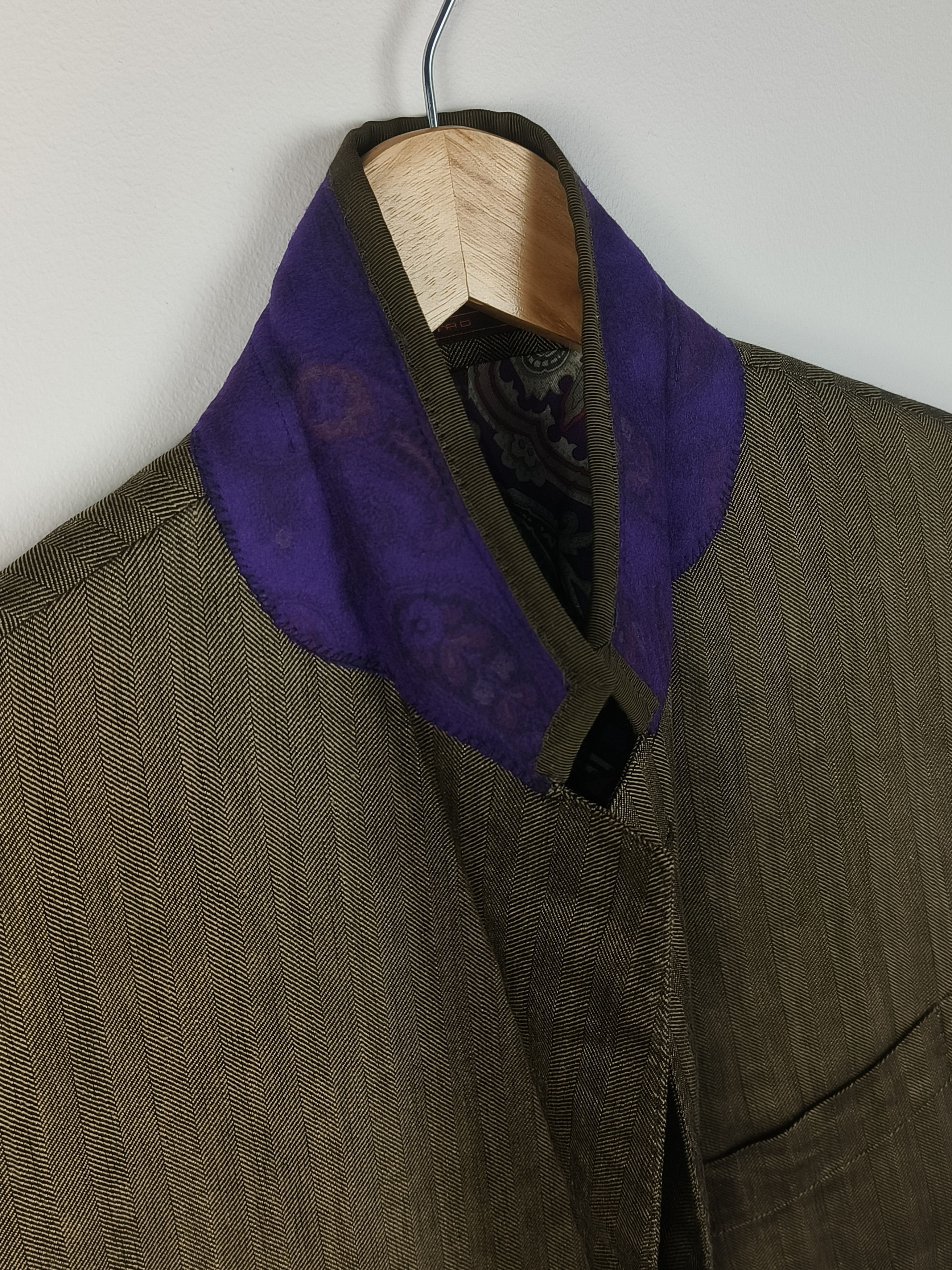 Etro Etro Milano Linen Silk Blazer Signature Paisley Lining Size 46R - 3 Thumbnail