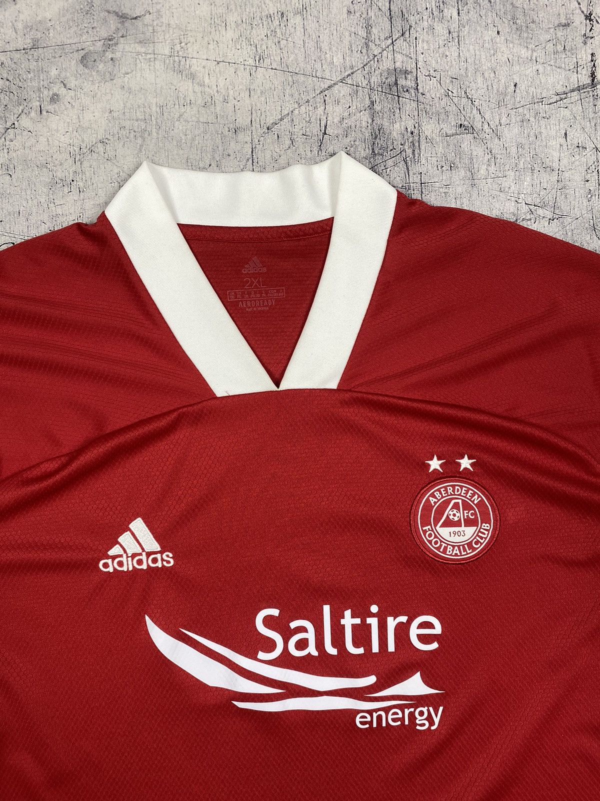 Adidas × Vintage Adidas Aberdeen Scotland 2020 - 2021 Home Soccer Jersey Size US XXL / EU 58 / 5 - 5 Thumbnail