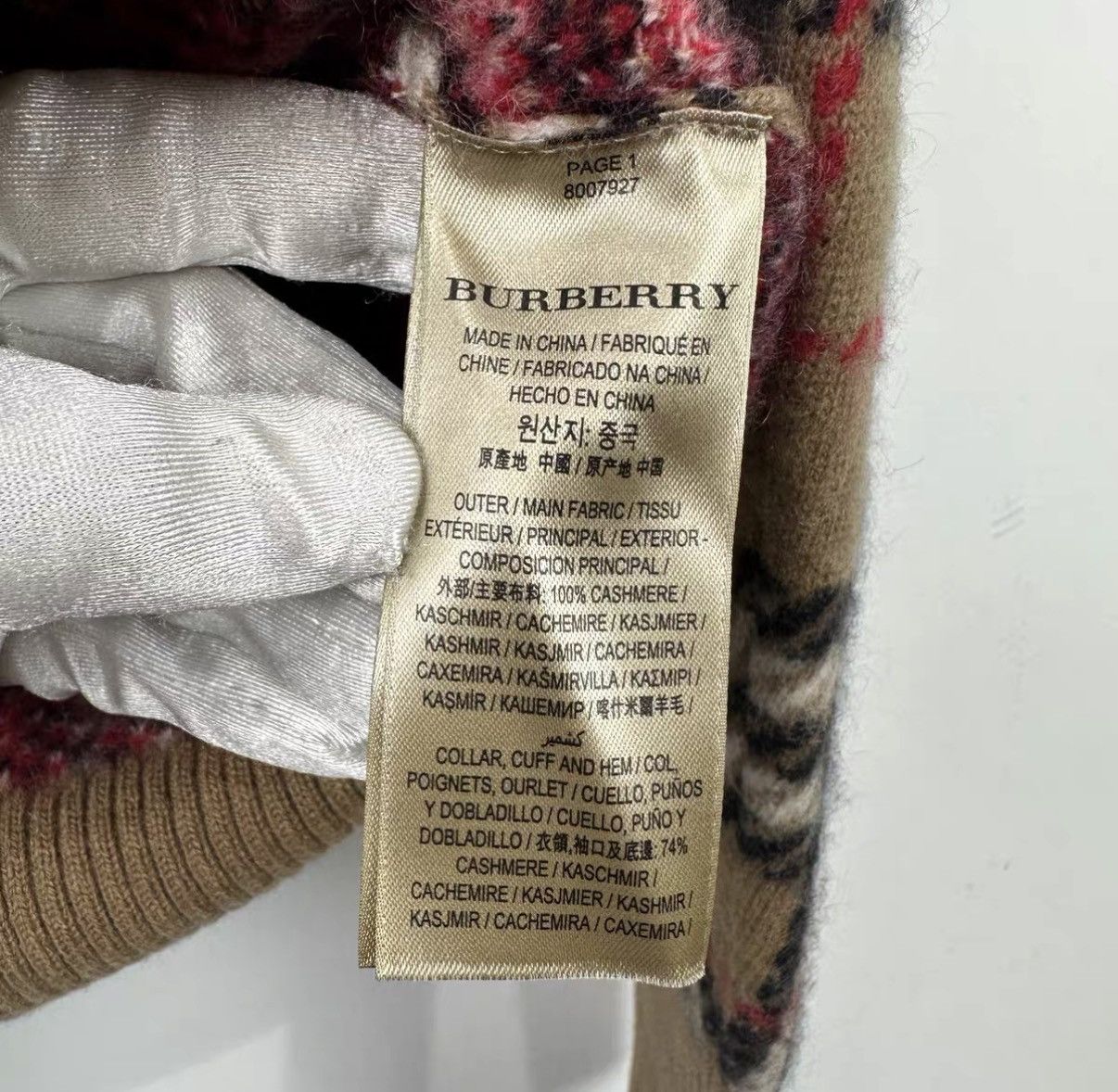 Burberry Burberry Classic Check Cashmere Sweater J42 Size S / US 4 / IT 40 - 4 Thumbnail