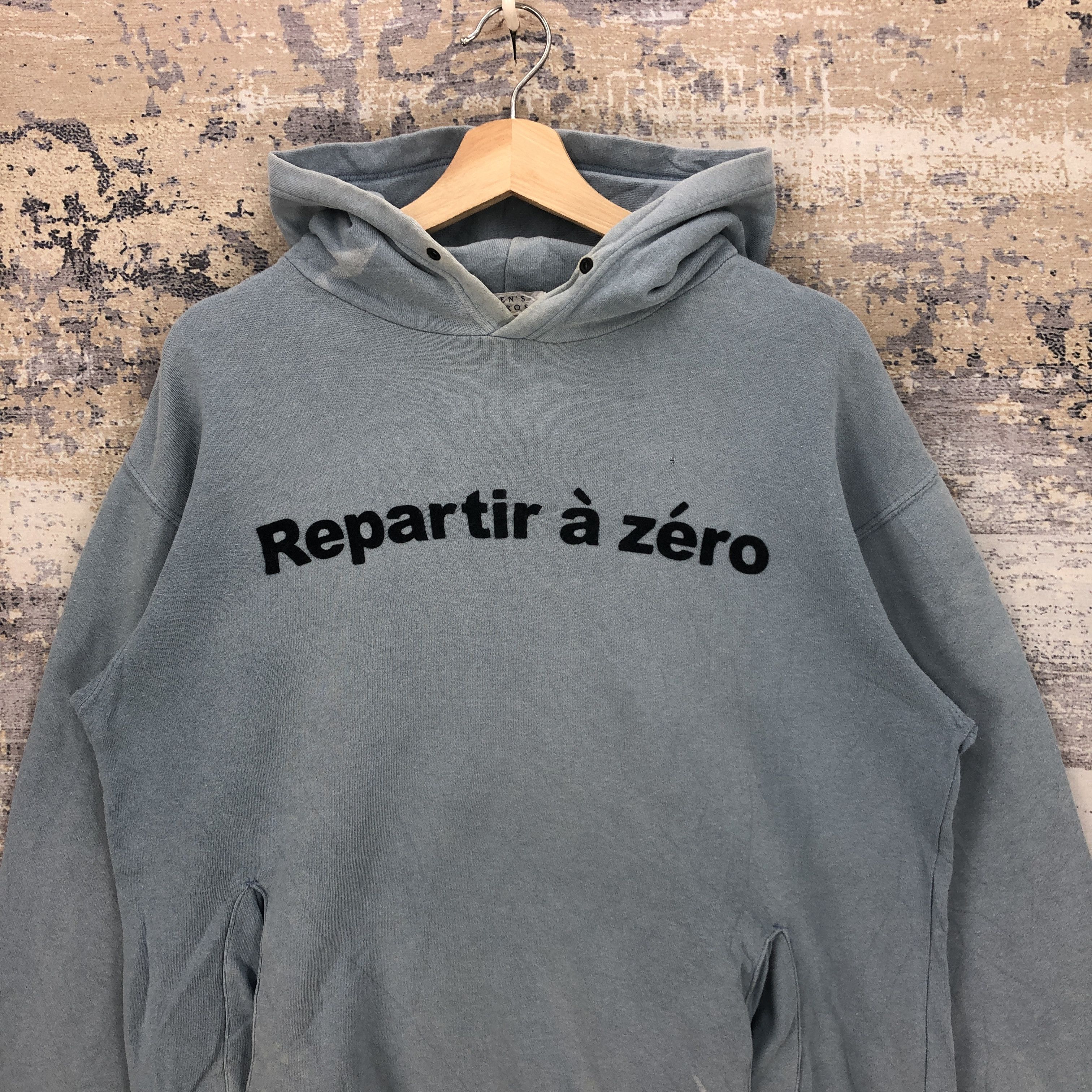 Japanese Brand × Vintage Vintage 90s Repartir a Zero Sweater Hoodie Sweatshirt Size US L / EU 52-54 / 3 - 6 Thumbnail