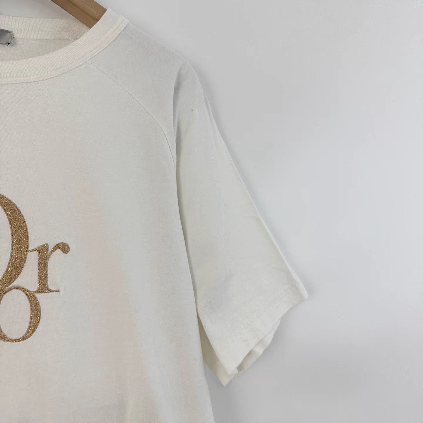 Dior DIOR White Gold Thread Embroidered Logo Short Sleeve K12 Size US M / EU 48-50 / 2 - 6 Thumbnail
