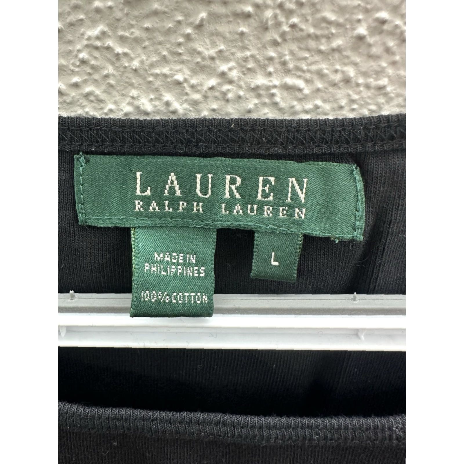 Ralph Lauren Lauren Ralph Lauren Womens Shirt Large Black 3/4 Sleeve Minimalist Size M / US 6-8 / IT 42-44 - 3 Thumbnail
