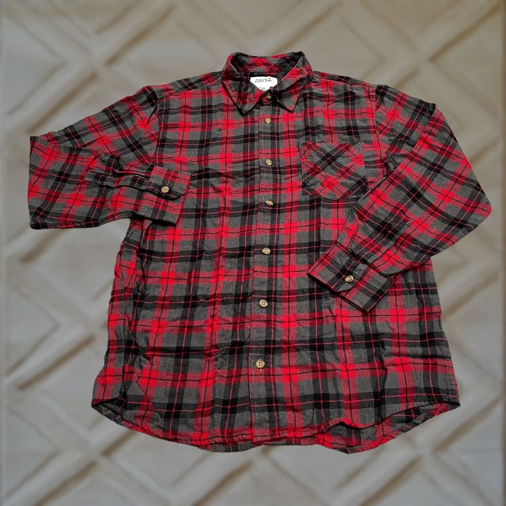 Vintage Field & Stream Flannel Shirt Mens L Red Gray Black Plaid Long Sleeve Casual Button-Up Modern Classic Size US L / EU 52-54 / 3 - 1 Thumbnail