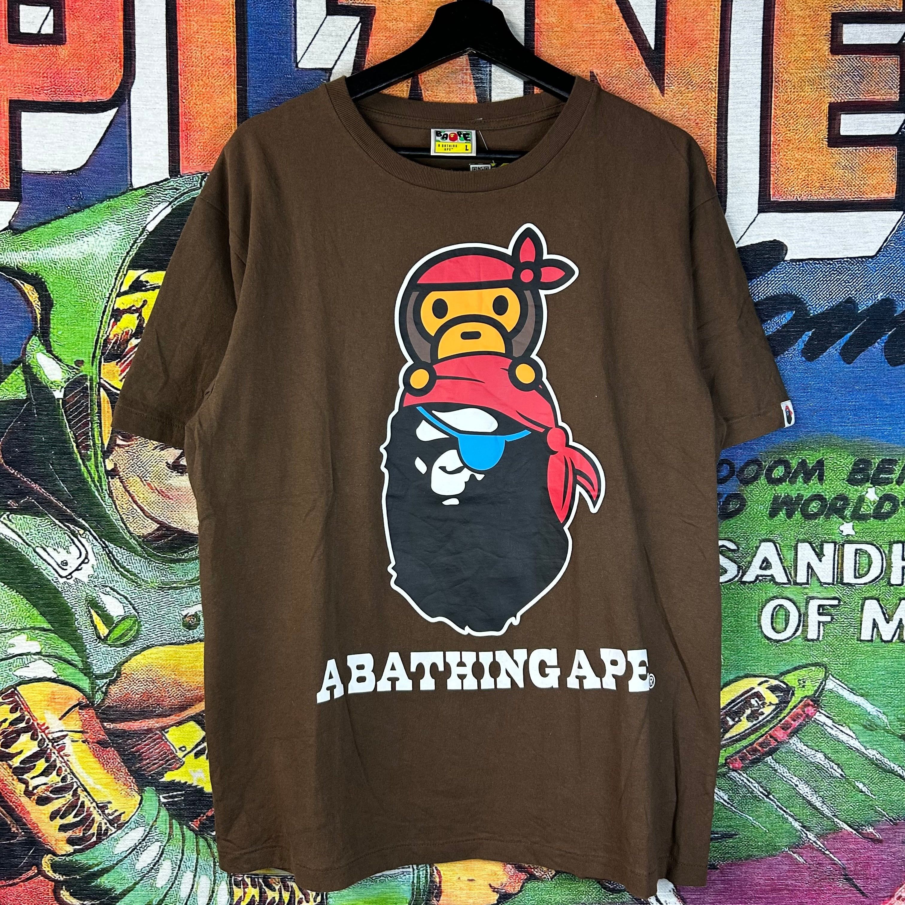 Bape Bape Baby Milo Pirate Ape Head Tee Size Large Size US L / EU 52-54 / 3 - 1 Thumbnail