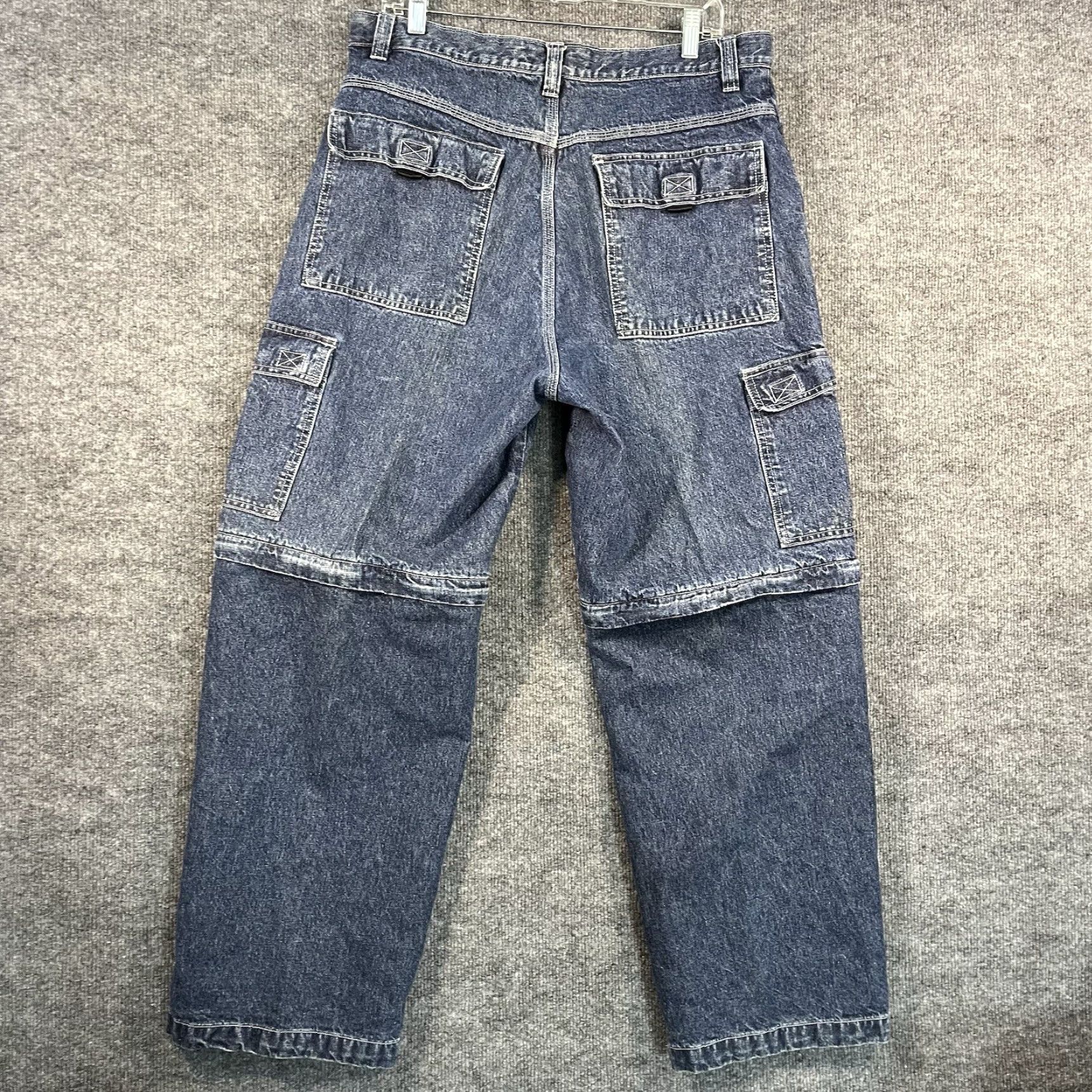 Vintage VINTAGE Utility Jeans Wide-Leg Baggy 34x30 Mens Denim Blue 5-Pocket Grunge Streetwear Size US 34 / EU 50 - 7 Thumbnail