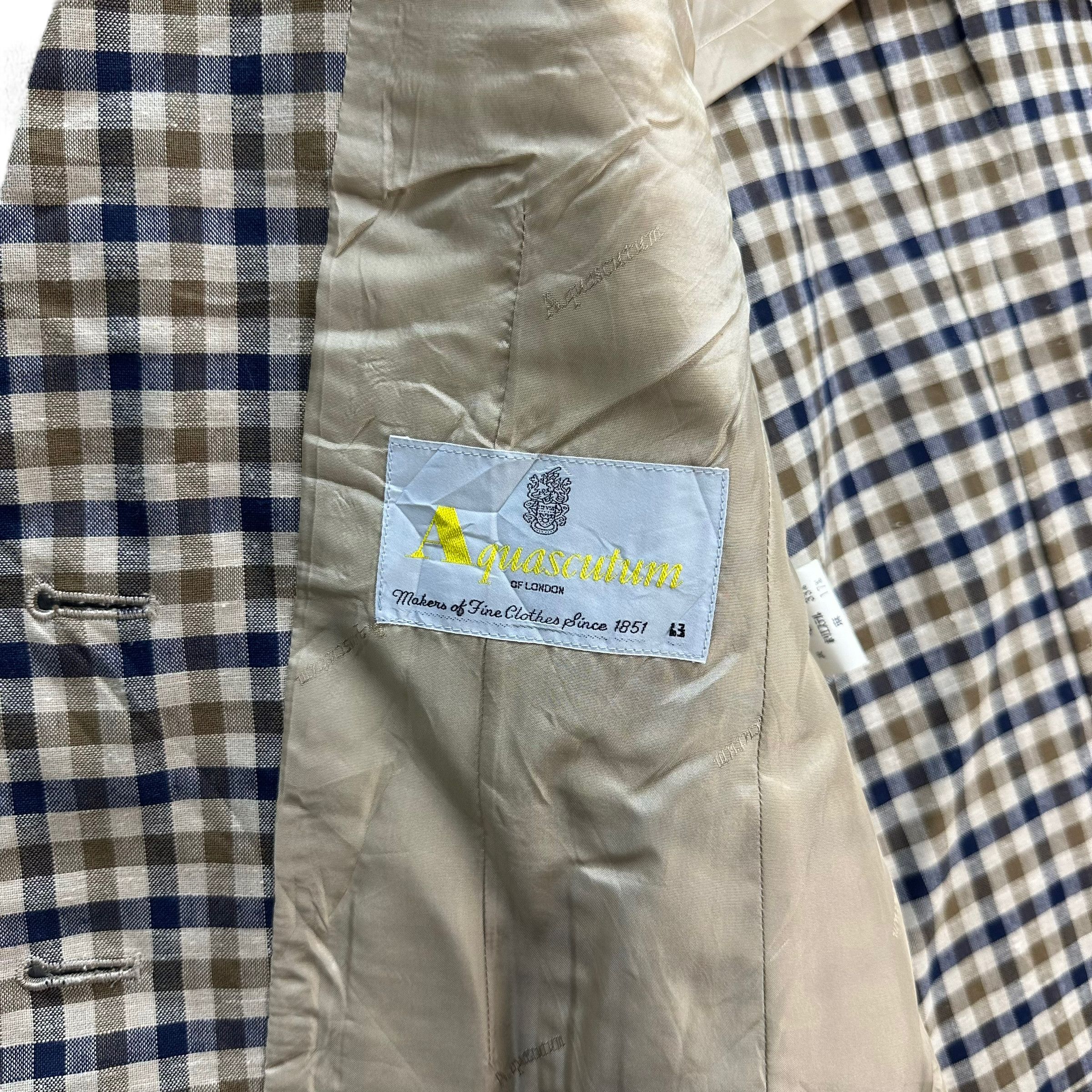 Aquascutum AQUASCUTUM CHECKED SUIT JACKET / BLAZERS #7835-181 Size M / US 6-8 / IT 42-44 - 7 Thumbnail