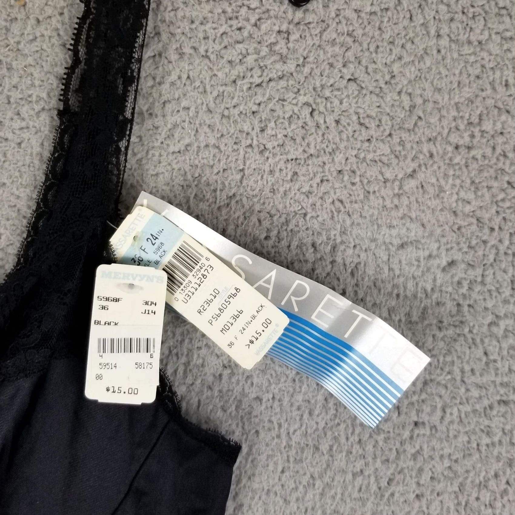 Vintage VINTAGE Vassarette Slip Shirt NYLON 36 F Black Sheer Chiffon Lace Trim NWT USA 1980s Womens Size ONE SIZE - 2 Thumbnail
