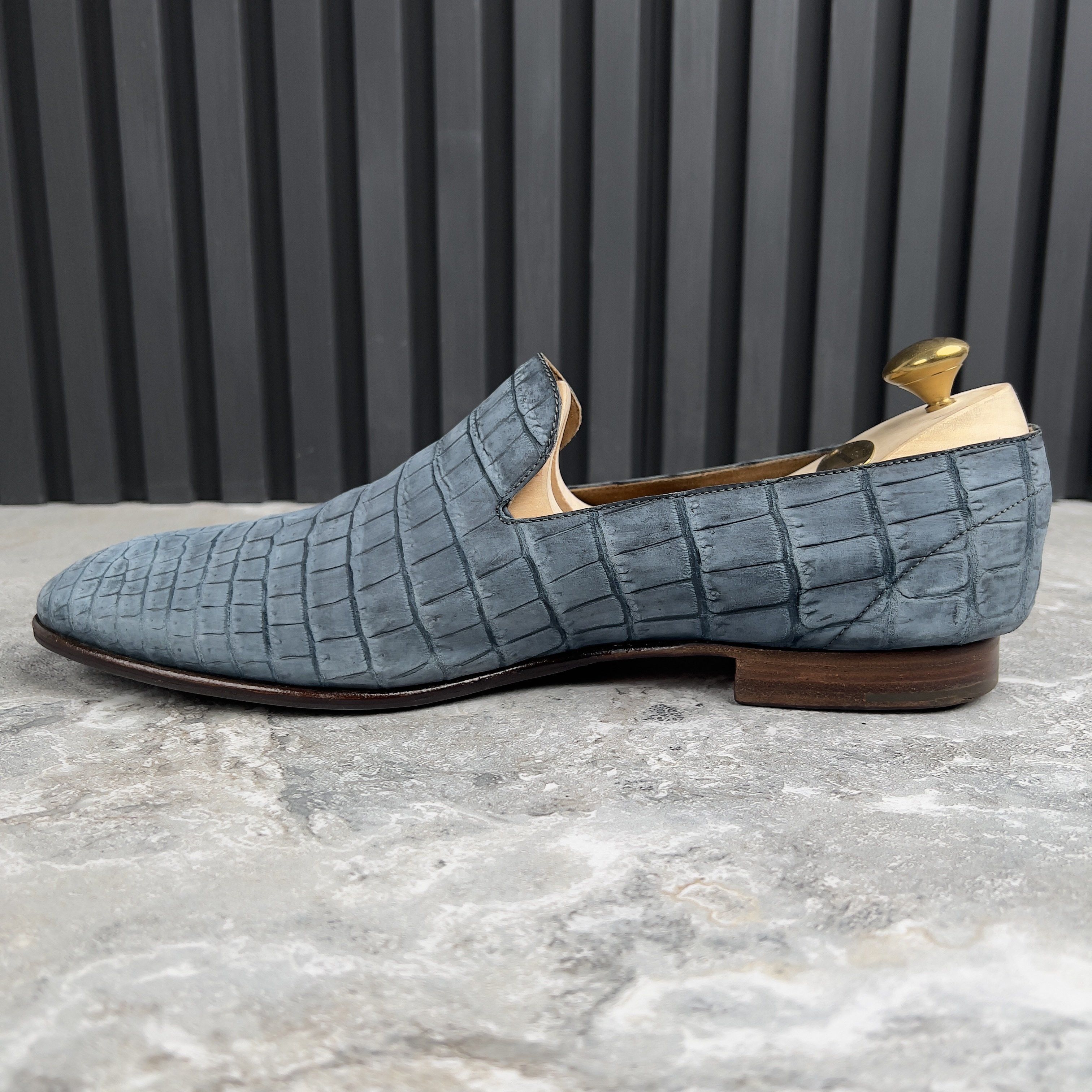 Hermes Loafers Dress Shoes Crocodile Alligator Skin Leather Size US 11 / EU 44 - 5 Thumbnail
