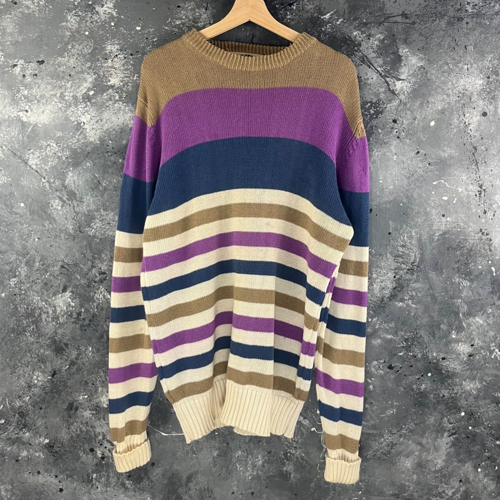 Vintage Vintage 90’s Stripe sweater Size US L / EU 52-54 / 3 - 1 Thumbnail