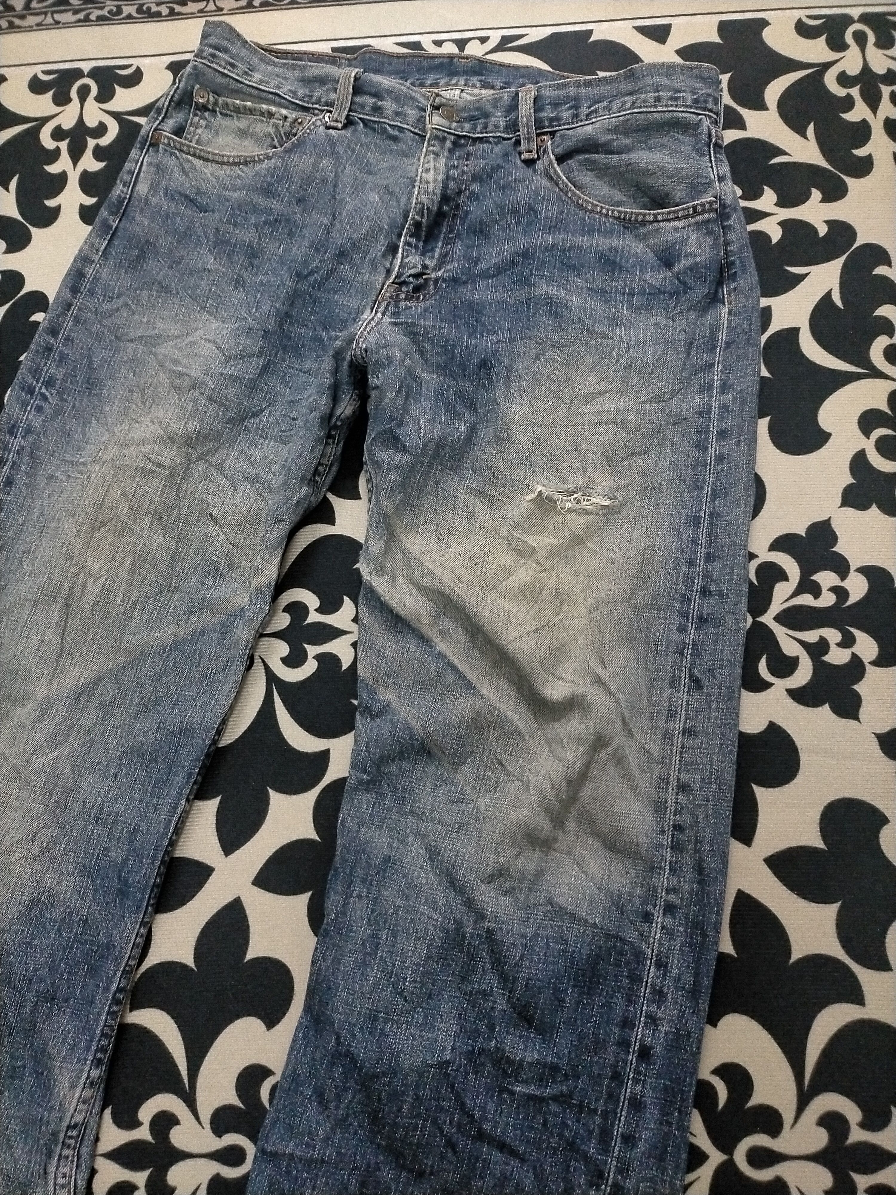Levi's 🔥 Washed🔥 Vintage Levis 512 Distressed Jeans Size US 32 / EU 48 - 3 Thumbnail