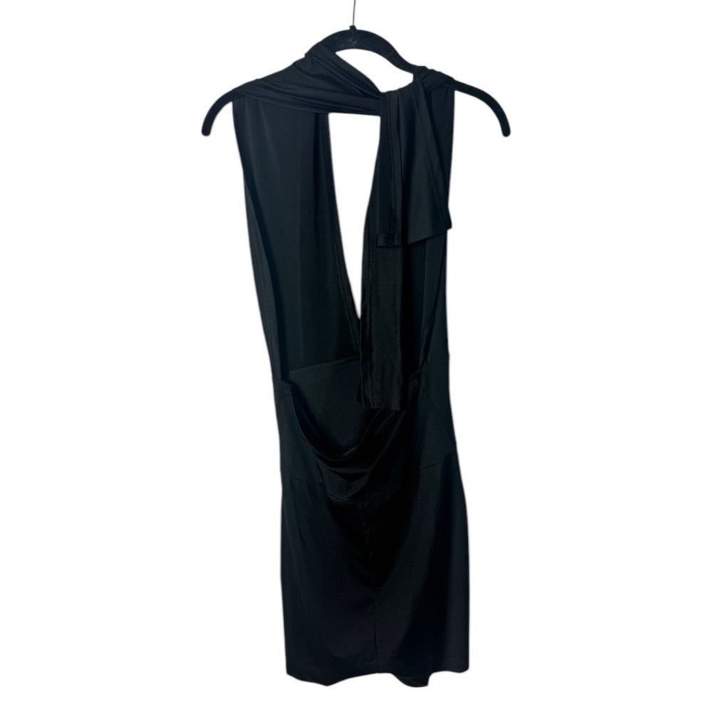 Shein SHEIN Black Wrap Backless Romper Tie Halter Cutout Size M Size 28" / US 6 / IT 42 - 5 Thumbnail