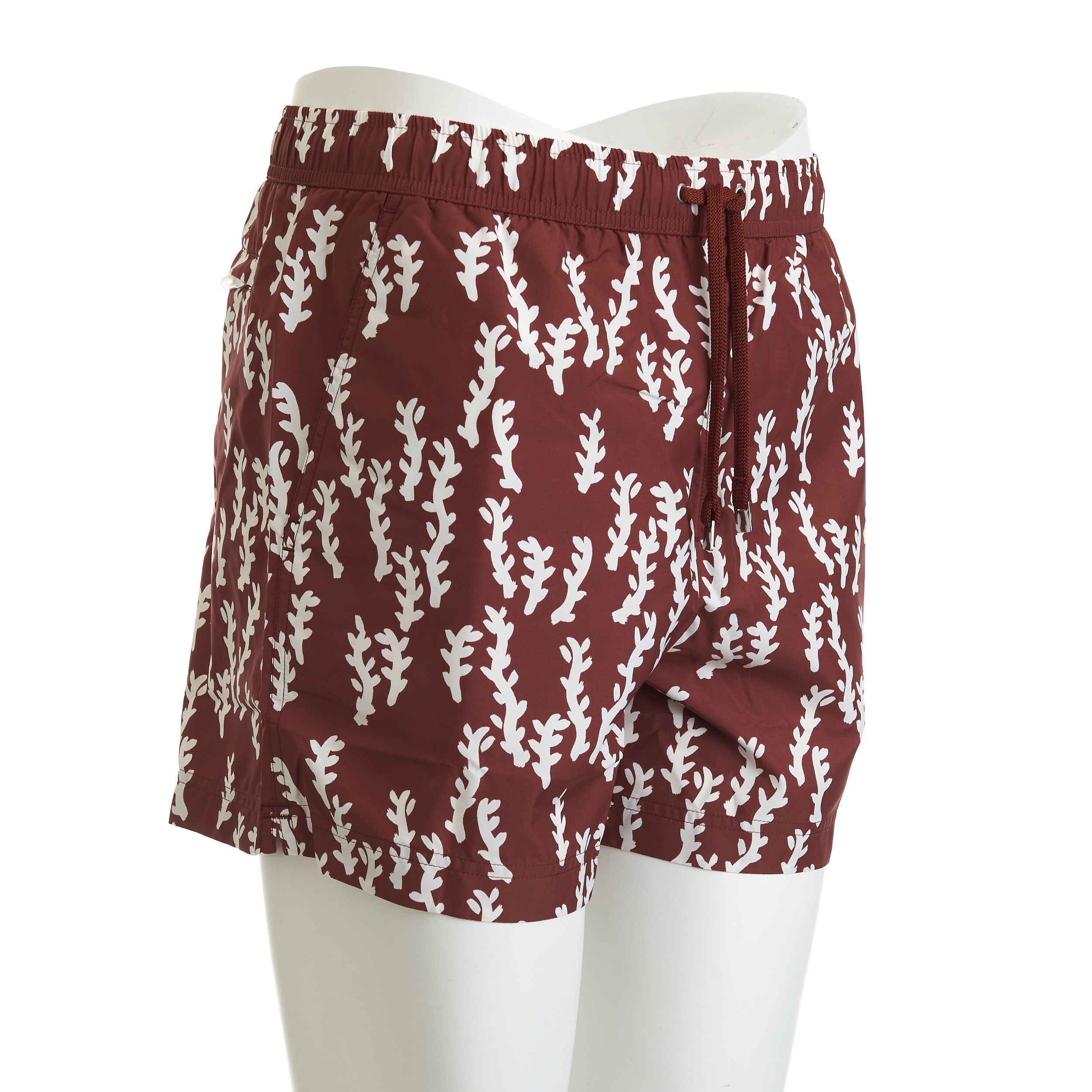 Ermenegildo Zegna Terracotta White Oasi Print Swim Trunks Size L Size US 34 / EU 50 - 9 Thumbnail