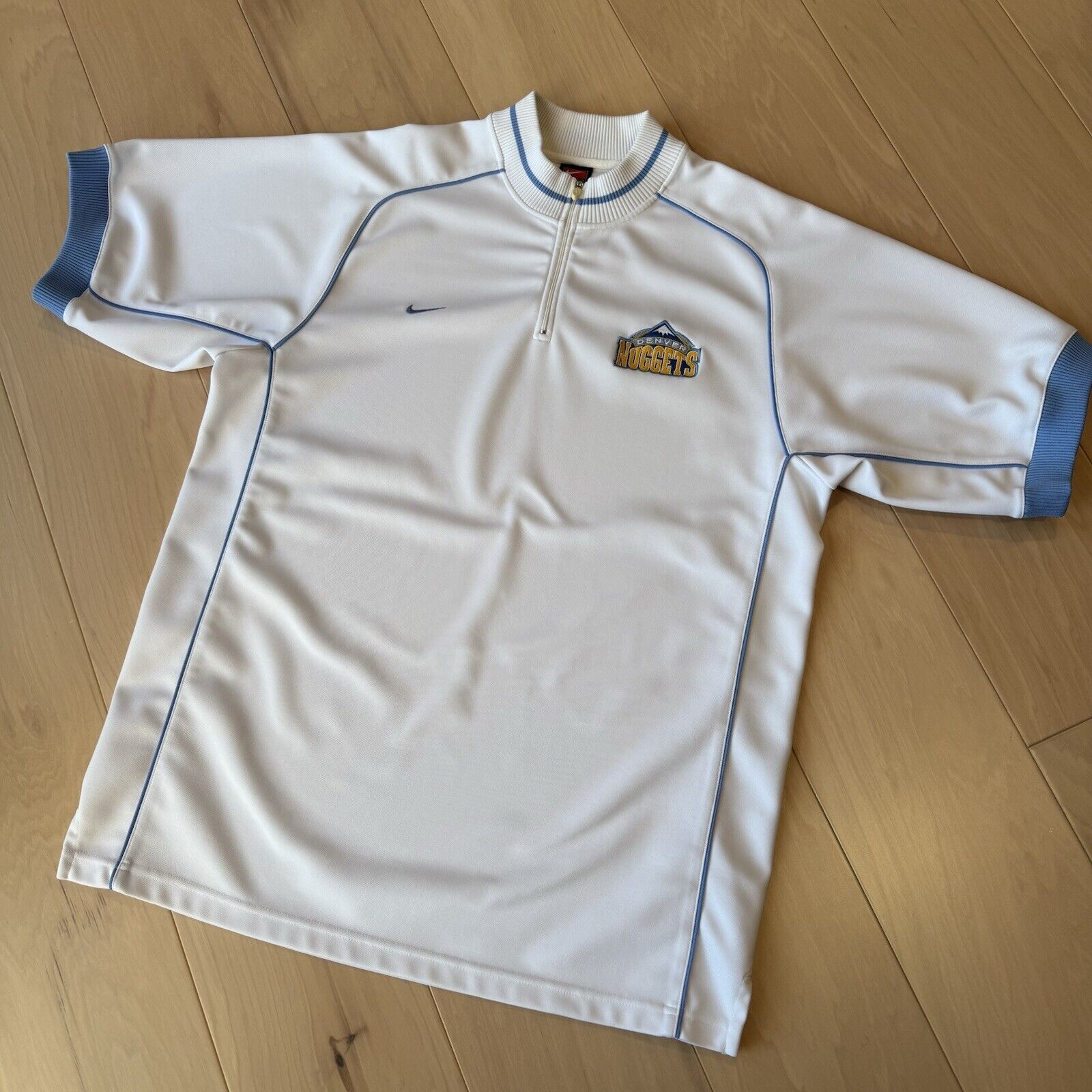 Nike × Vintage Vintage Denver Nuggets Shooting Shirt M Y2K Nike Warm Ups Size US M / EU 48-50 / 2 - 8 Thumbnail