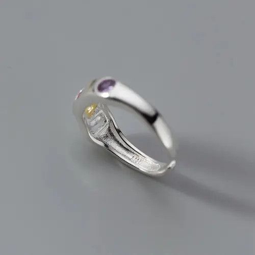 Jewelry Multicolor Stone Adjustable Ring Size ONE SIZE - 3 Thumbnail