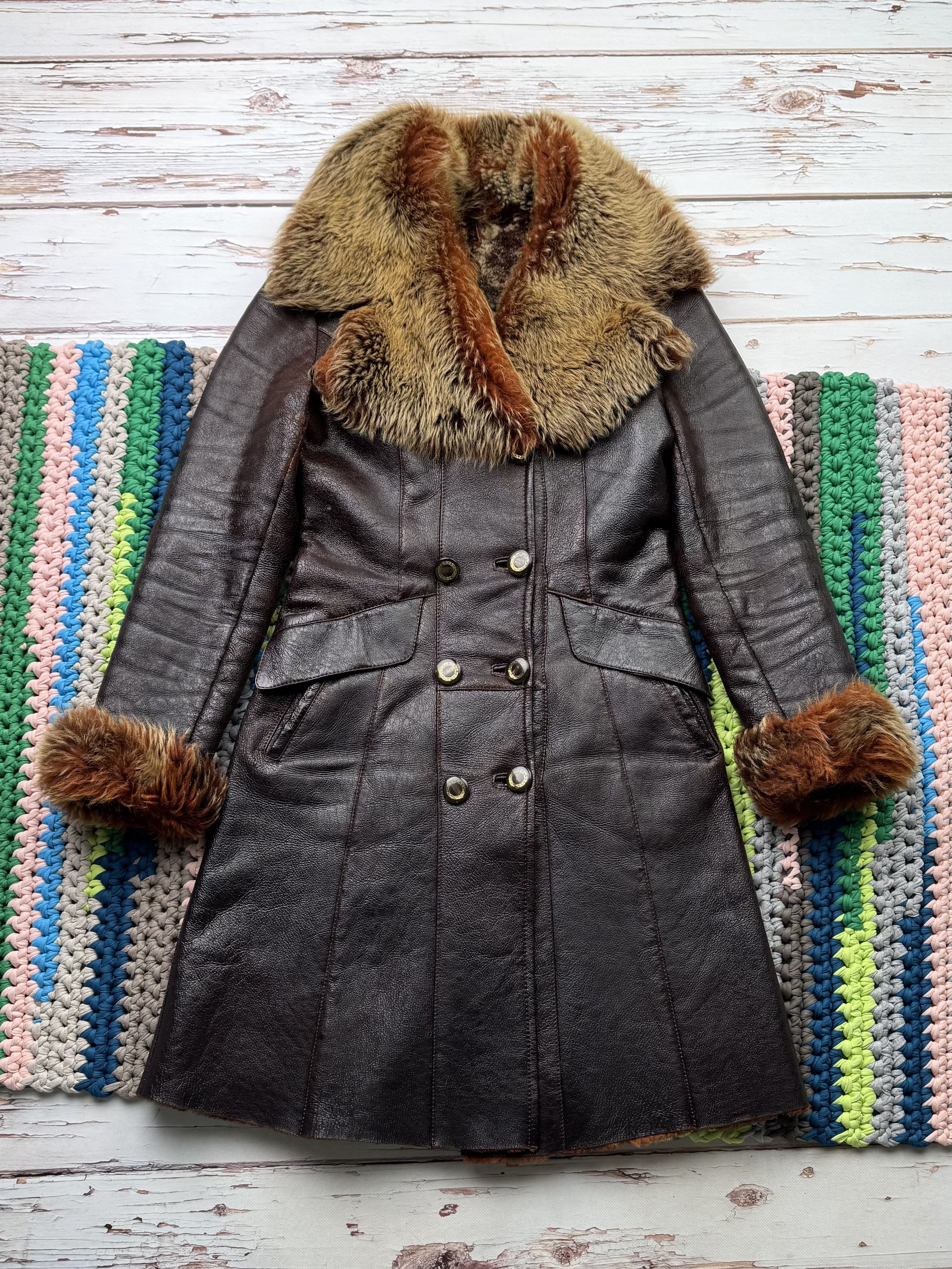 Vintage Vintage Real Sheepskin Coat (ET1)(D15) Size S / US 4 / IT 40 - 1 Thumbnail