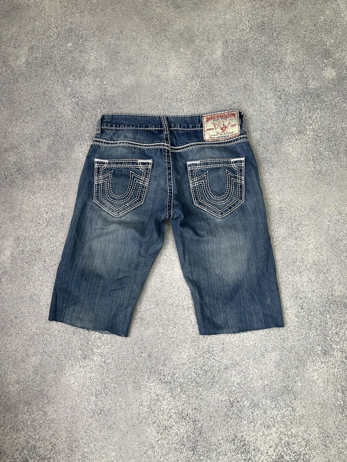 True Religion × Vintage CRAZY TRUE RELIGION Y2K JACKSON SHORTS CHIEF KEEF STYLE Size US 32 / EU 48 - 18 Thumbnail