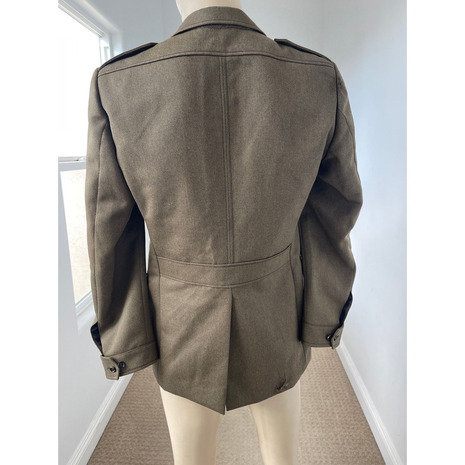 Moschino Vintage Moschino Military Style Wool Jacket Coat Green IT 50 Size US M / EU 48-50 / 2 - 2 Thumbnail