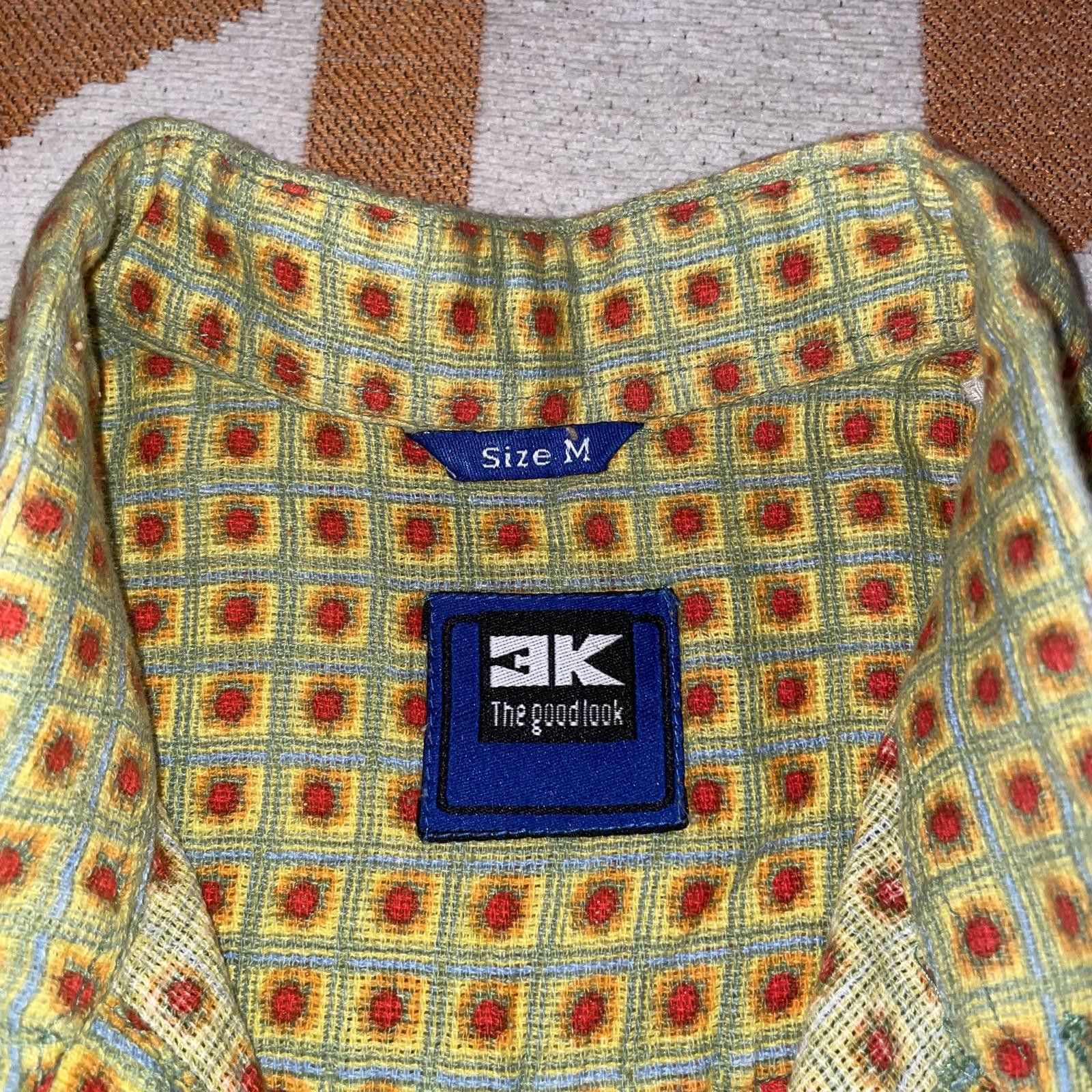 Designer 3K 00s Patterned Button Shirt M Size US M / EU 48-50 / 2 - 4 Thumbnail