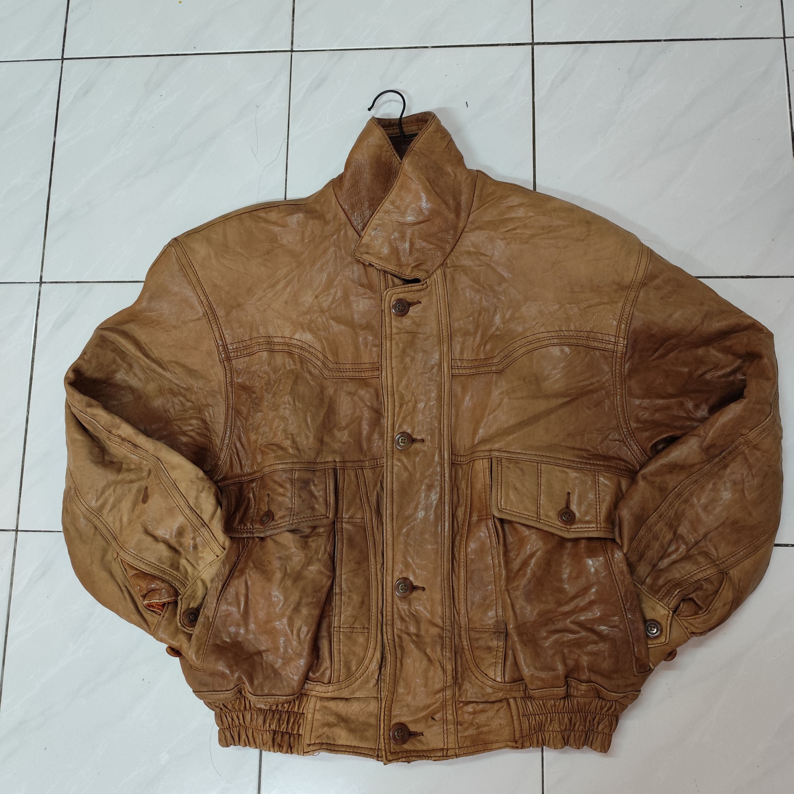 Designer × Japanese Brand × Vintage VINTAGE D'HOMME A HOMME SHEEPSKIN LEATHER JACKET Size US M / EU 48-50 / 2 - 4 Thumbnail