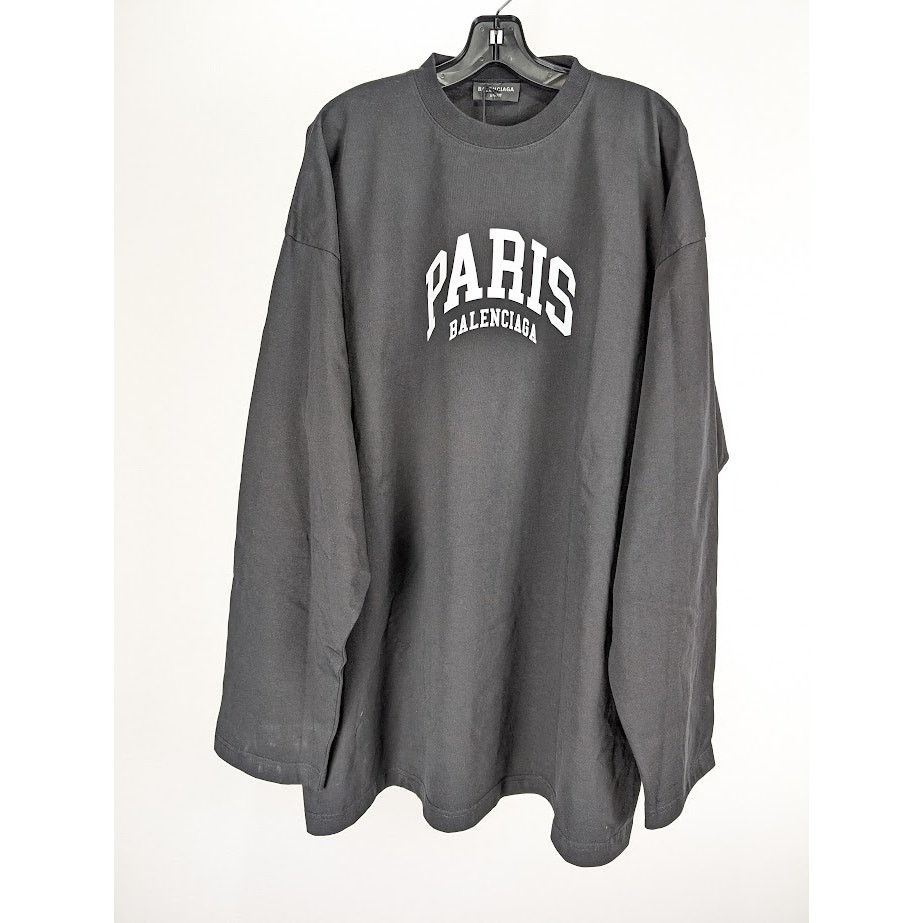 Balenciaga o1rshd1 Long Sleeve T-Shirt in Black Size US XL / EU 56 / 4 - 2 Thumbnail