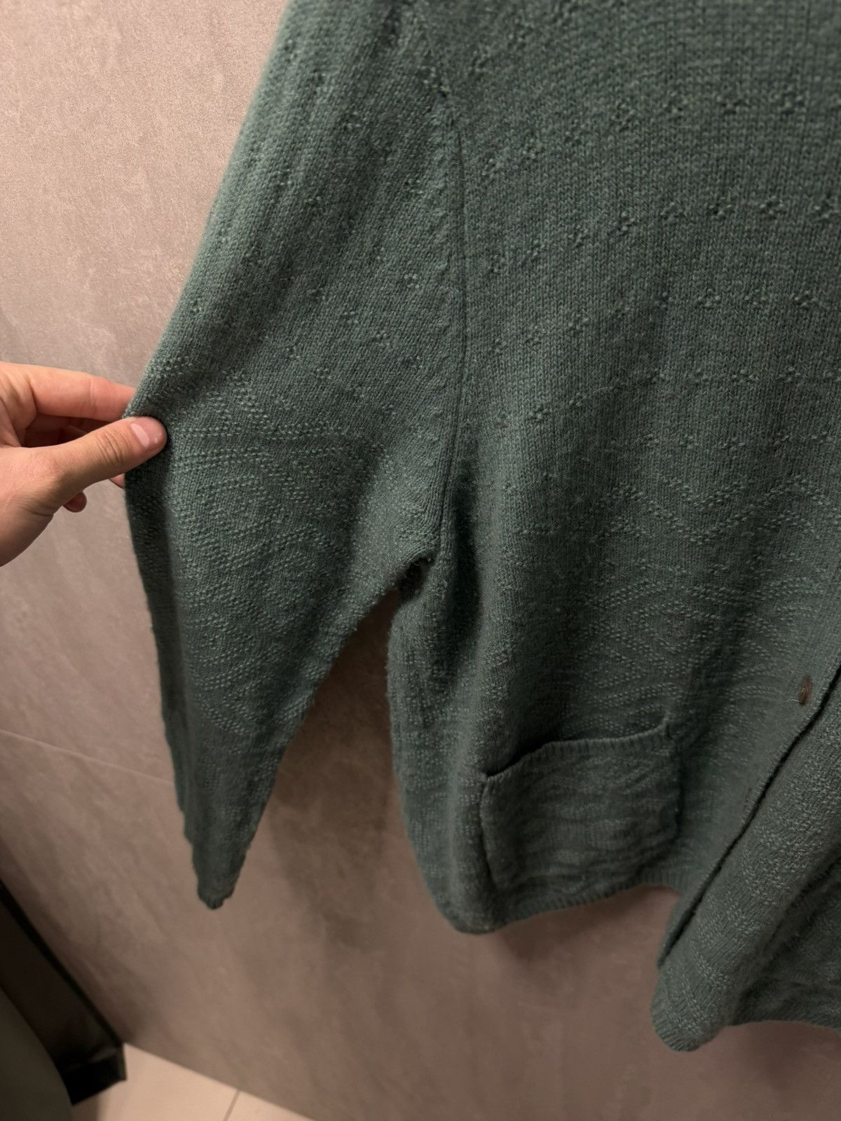 Gudrun Sjoden Gudrun Sjoden Green Wool Cardigan Sweater Size L Size L / US 10 / IT 46 - 11 Thumbnail