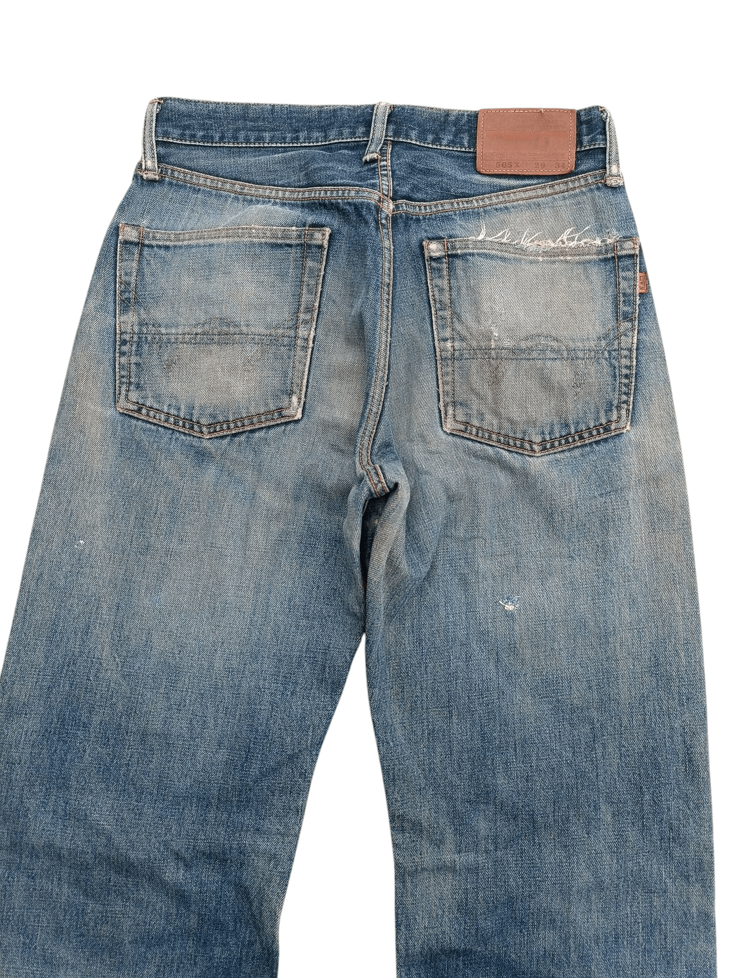 Edwin × Japanese Brand VINTAGE 505 Edwin Selvedge Jeans Distressed Orange Tab E249 Size US 28 / EU 44 - 9 Thumbnail
