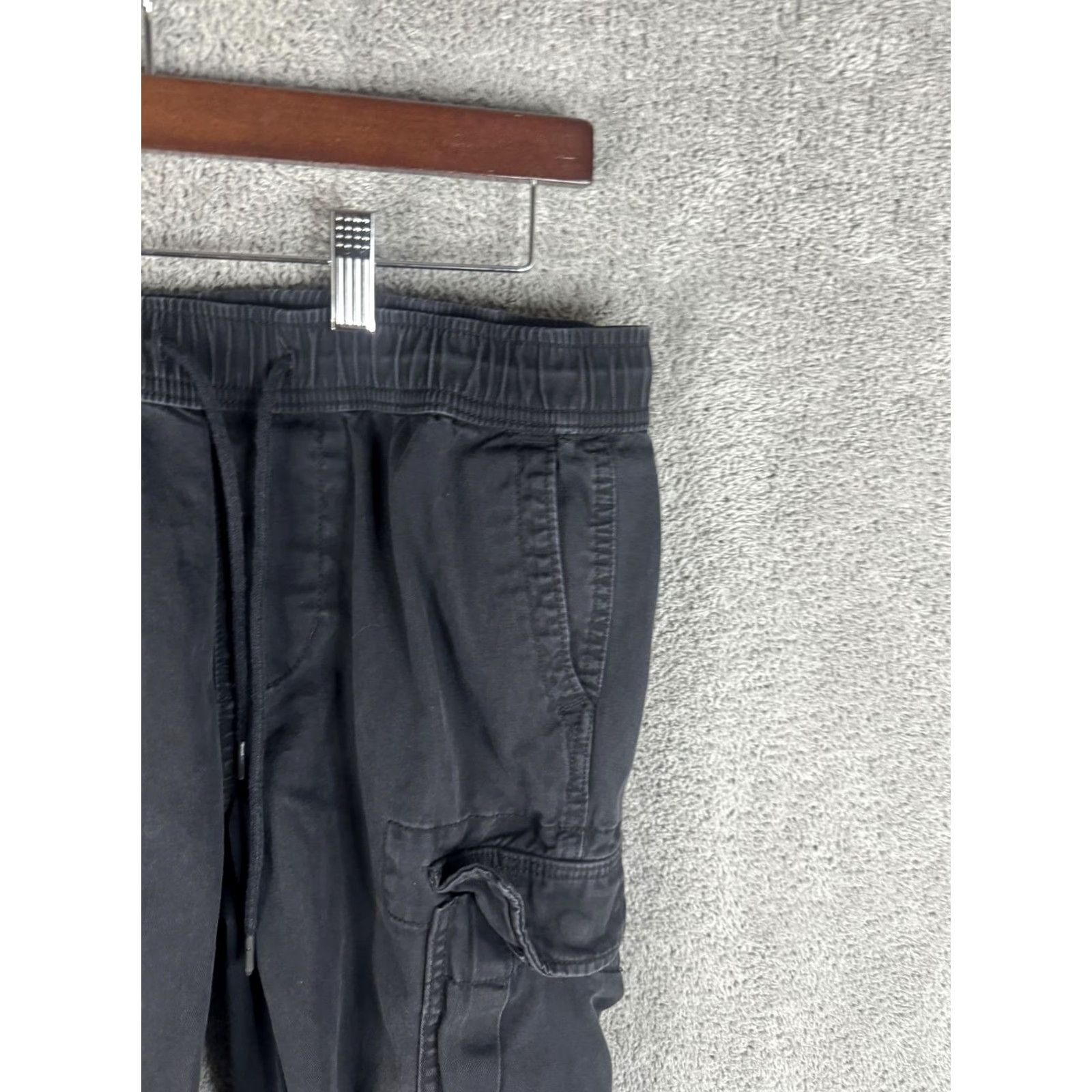 Aeropostale VINTAGE Aeropostale Cargo Jogger Pants Mens XS Black 100% Cotton Elastic Waist Pockets Size US 27 - 3 Thumbnail