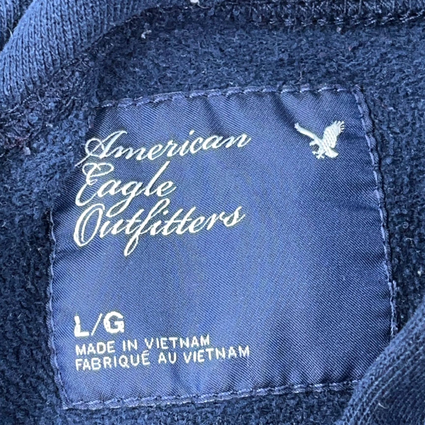 American Eagle Outfitters VINTAGE American Eagle Hoodie Women L Blue Faded Worn Spell Out AEO 77 Logo Zipper Hooded Pockets Pullover All Seasons Modern Preppy 90s Mens Womens Size L / US 10 / IT 46 - 3 Thumbnail