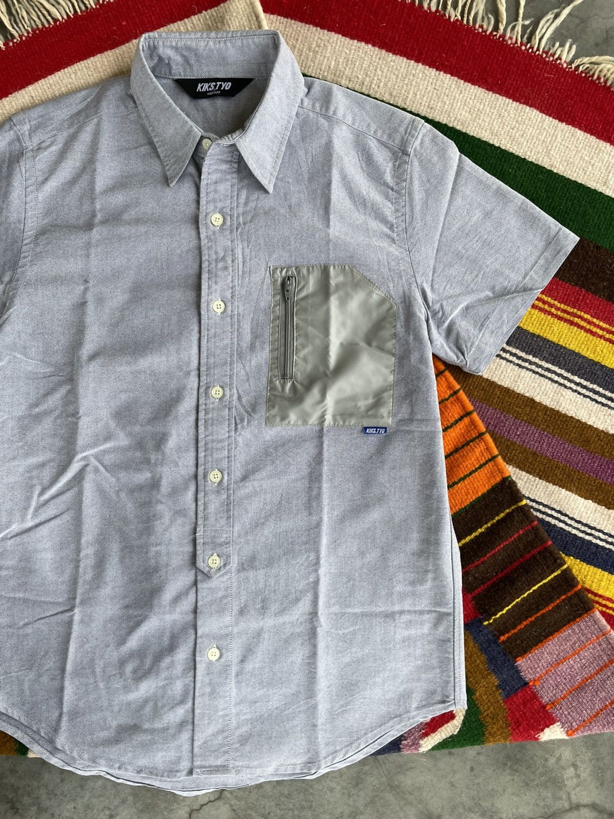 Japanese Brand KIKS TYO Oxford Shirt Size US M / EU 48-50 / 2 - 2 Thumbnail
