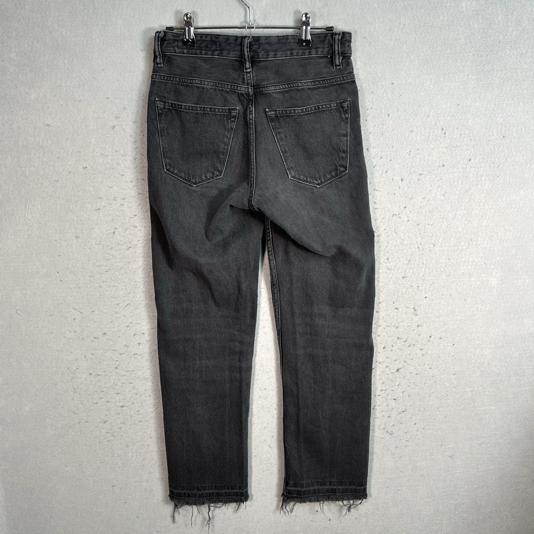 Allsaints ALL SAINTS AVA Raw Hem Washed Black Straight Cut Relaxed Leg JEANS Waist 26 Size 26" / US 2 / IT 38 - 2 Thumbnail