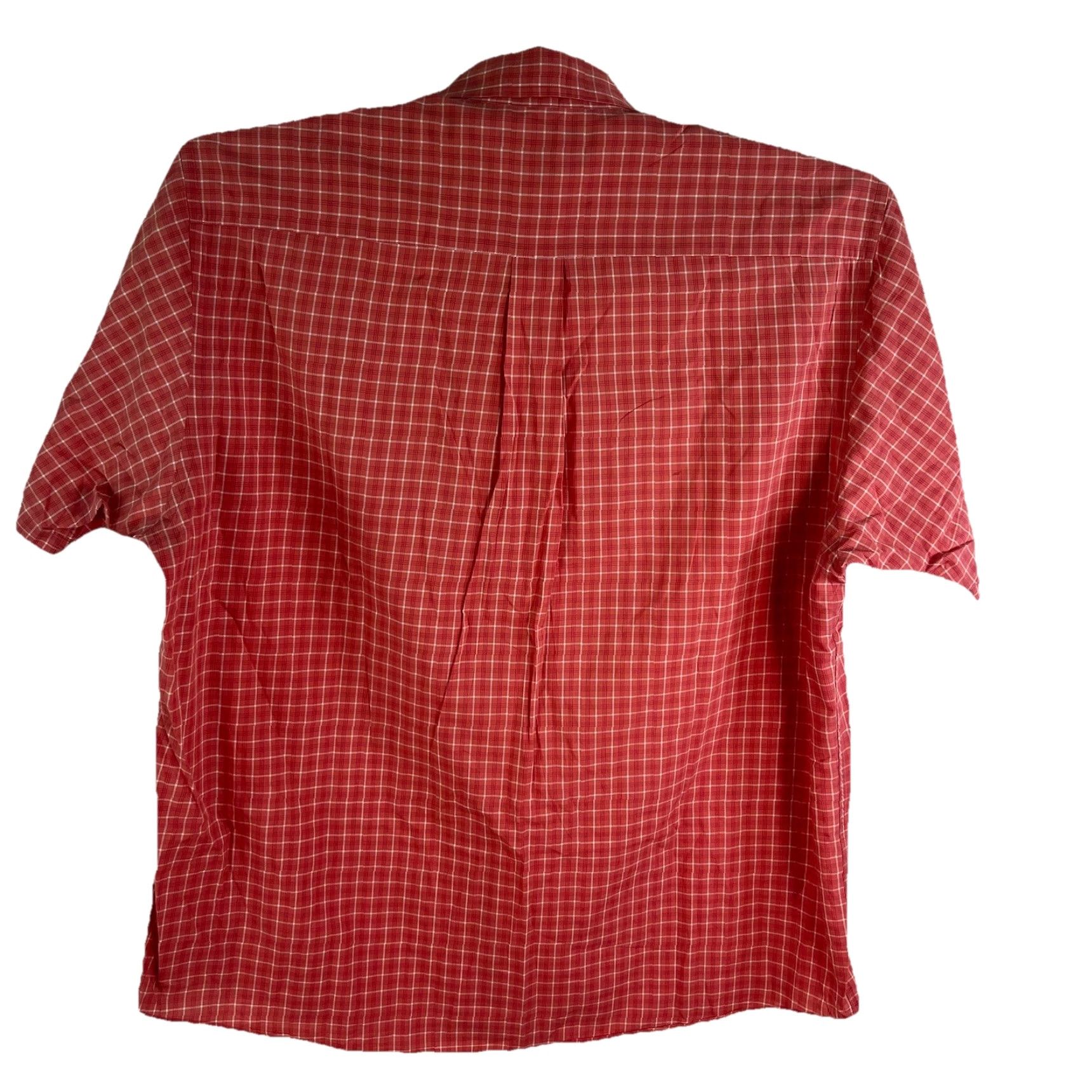 Brooks Brothers Brooks Brothers Shirt Men L Orange Gingham Check Button-Down Short Sleeve Non-Iron Pockets Casual Mens Size US L / EU 52-54 / 3 - 6 Thumbnail