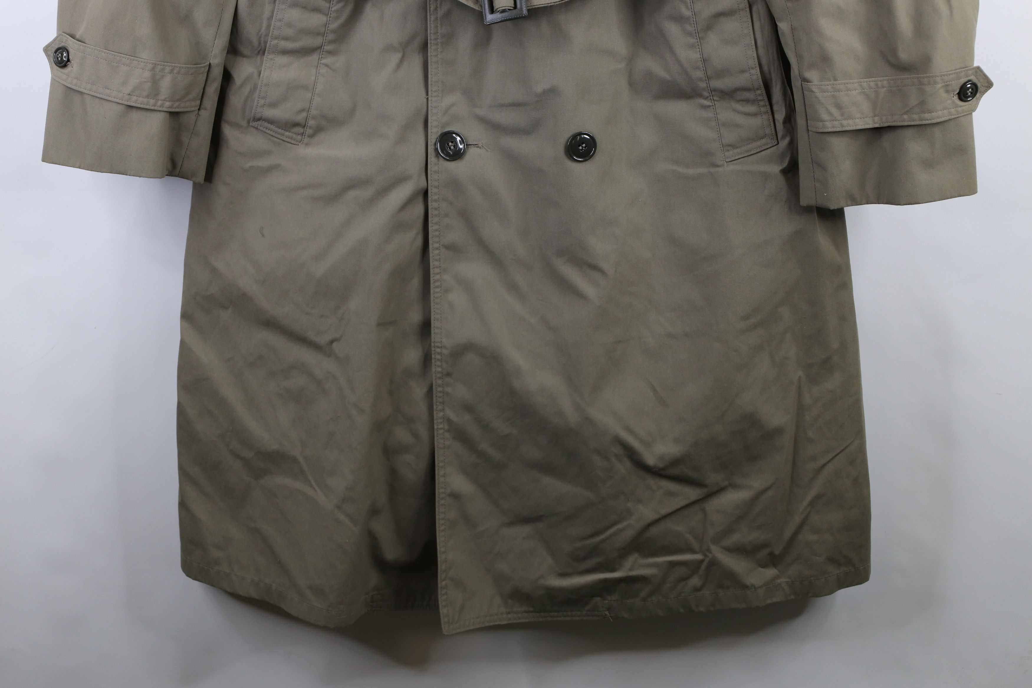 Vintage Vintage 90s Military Weather Trench Coat Jacket Pewter USA Size US L / EU 52-54 / 3 - 4 Thumbnail
