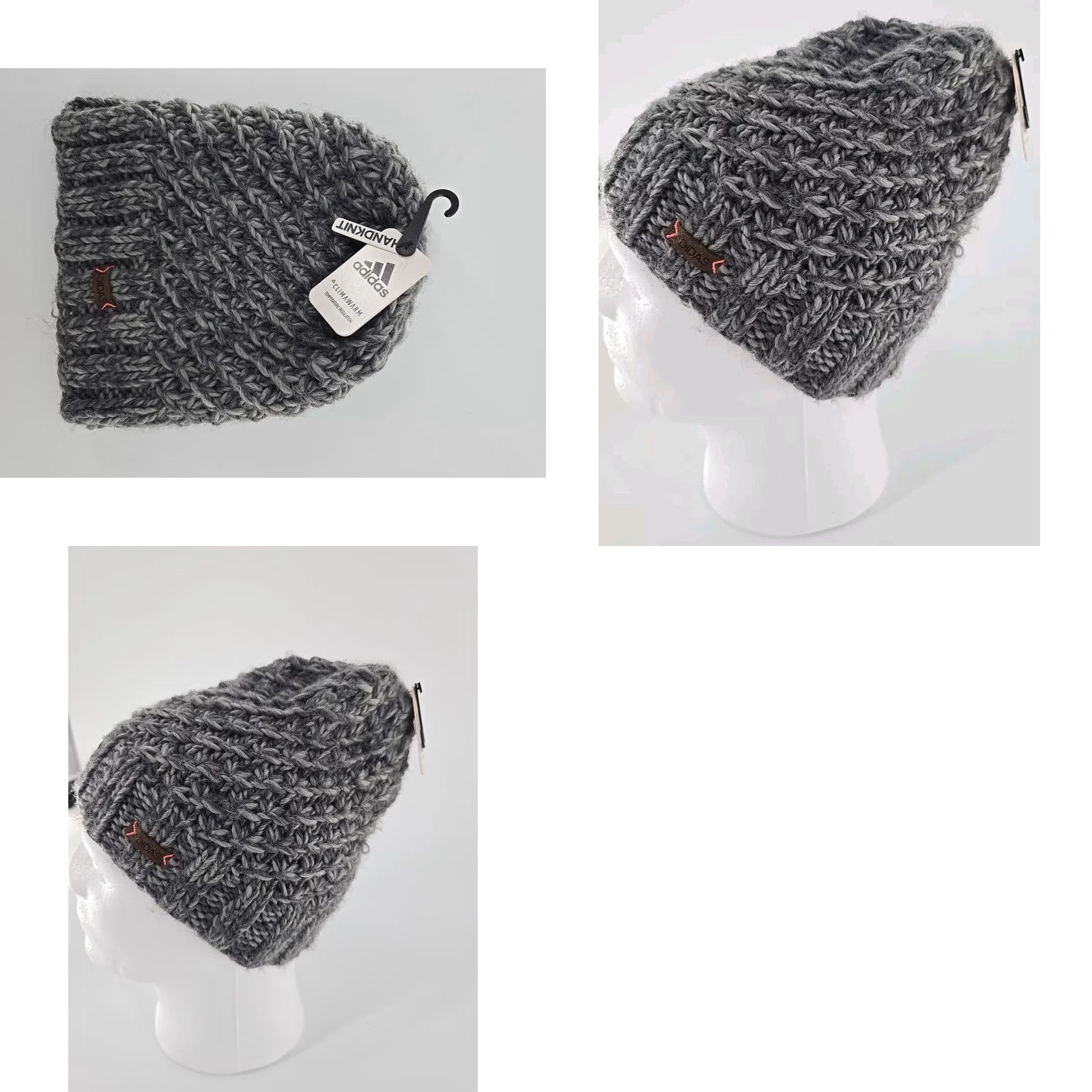 Adidas VINTAGE Adidas Beanie Adult Unisex One Size Grey Knit Winter Hat 5146589 New With Tags Size ONE SIZE - 8 Thumbnail