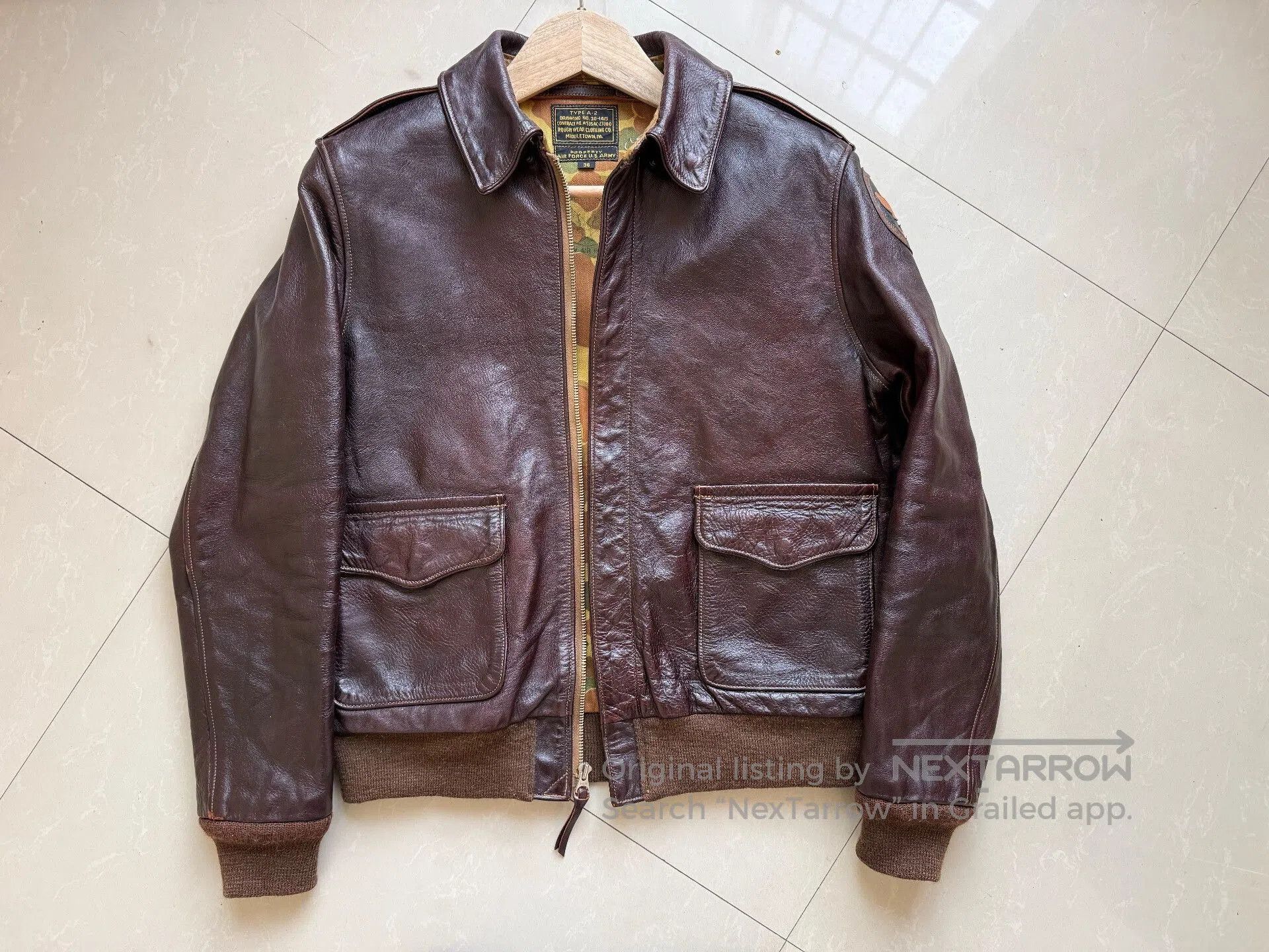 Rainbow Country Vintage Brown Leather Jacket with Unique Details. Size US S / EU 44-46 / 1 - 1 Thumbnail