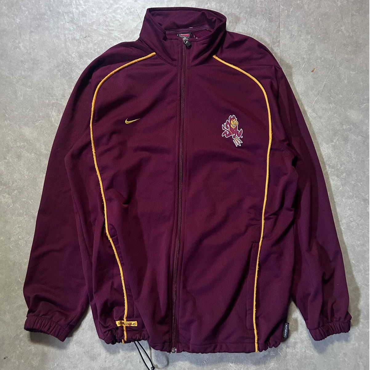 Nike Vintage Arizona State Sun Devils Nike Maroon Track Jacket -L Size US L / EU 52-54 / 3 - 1 Thumbnail