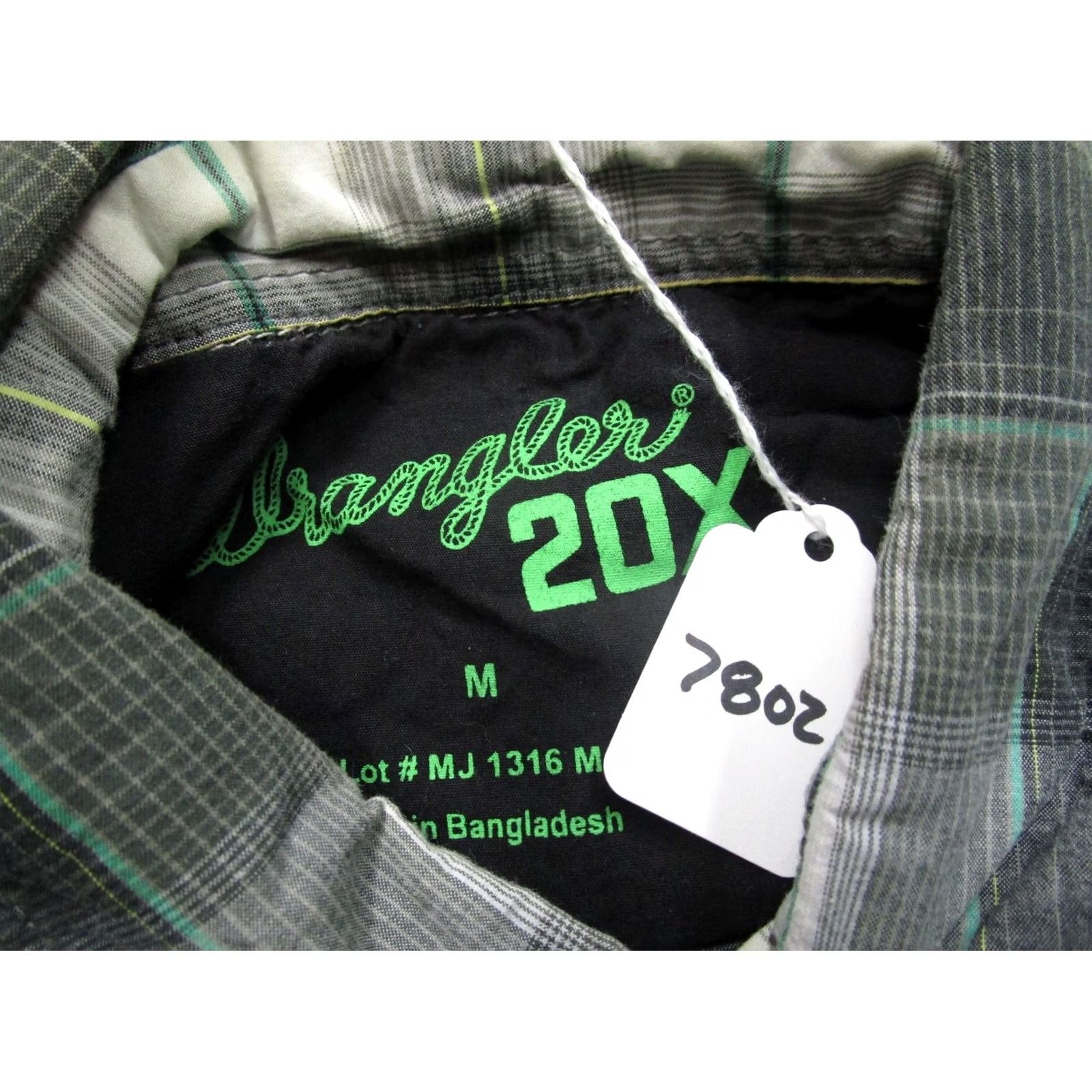 Wrangler Wrangler Shirt Men M Gray Plaid Pearl Snap Western Long Sleeve Size US M / EU 48-50 / 2 - 7 Thumbnail
