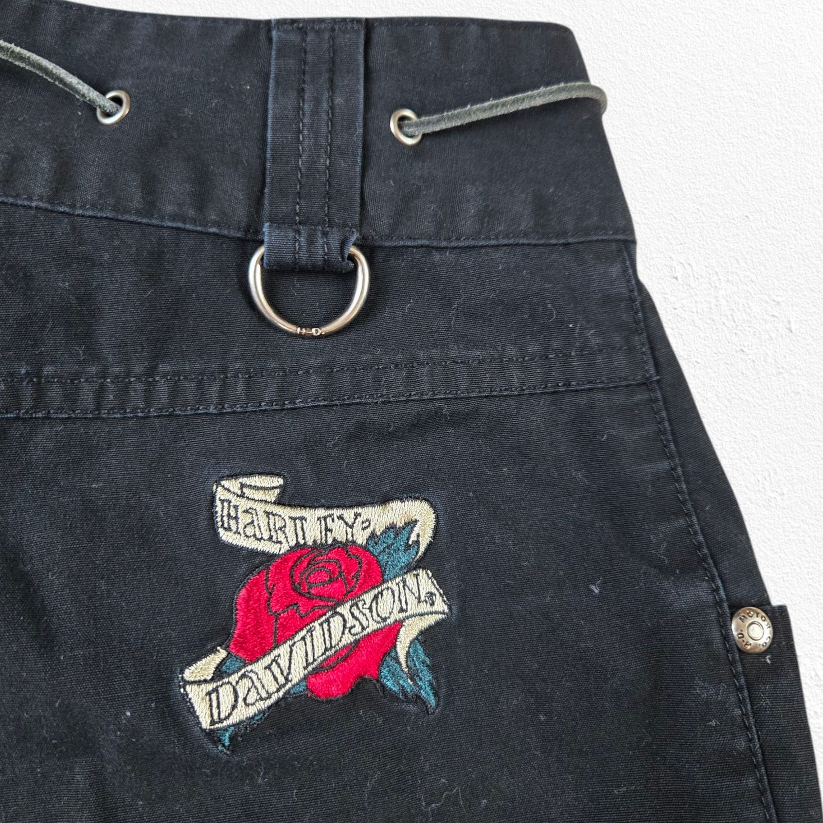Harley Davidson Harley-Davidson Black Rose Motorcycle Riding Pants Size 30 Size 30" / US 8 / IT 44 - 8 Thumbnail