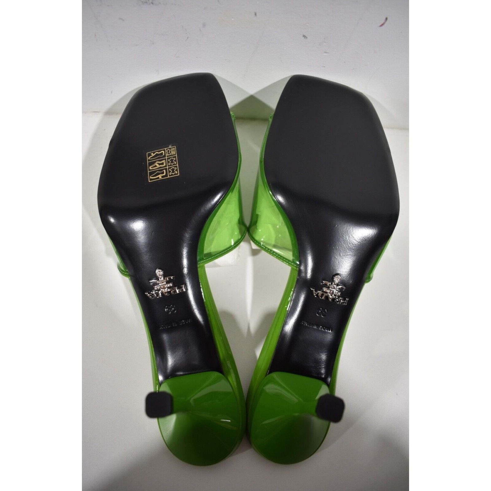 Prada Plexiglas PVC Leather Backless Sandal Mule Heel Pump 39 Size US 9 / IT 39 - 12 Thumbnail