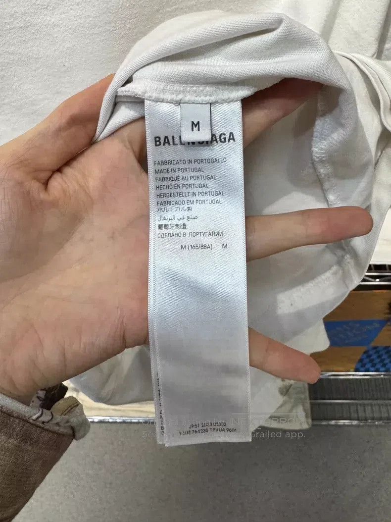 Balenciaga Balenciaga White Bat Logo Short Sleeve T-shirt Size US M / EU 48-50 / 2 - 5 Thumbnail