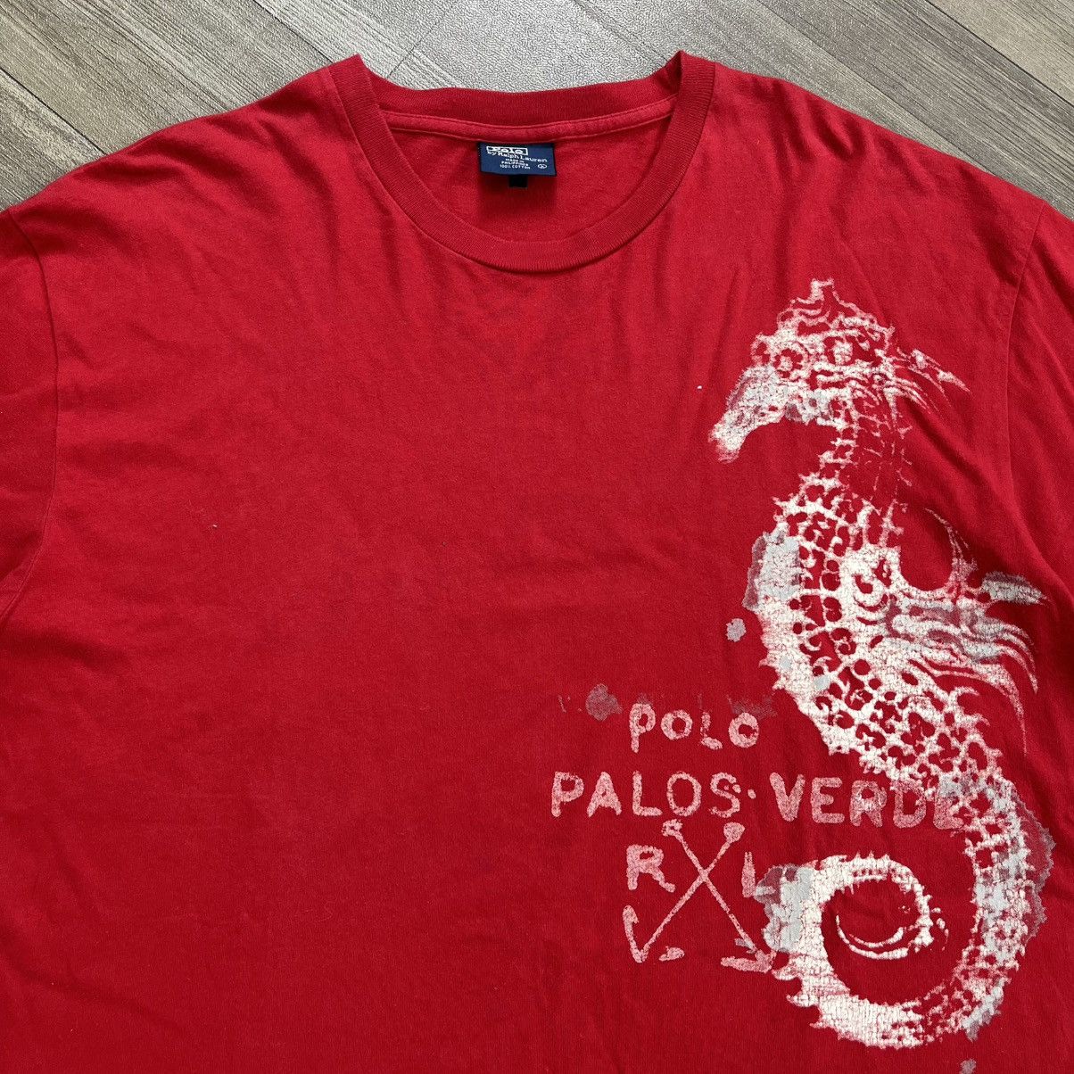 Polo Ralph Lauren Archive Vintage Polo Ralph Lauren Palos Verde Seahorse Tee Size US L / EU 52-54 / 3 - 4 Thumbnail