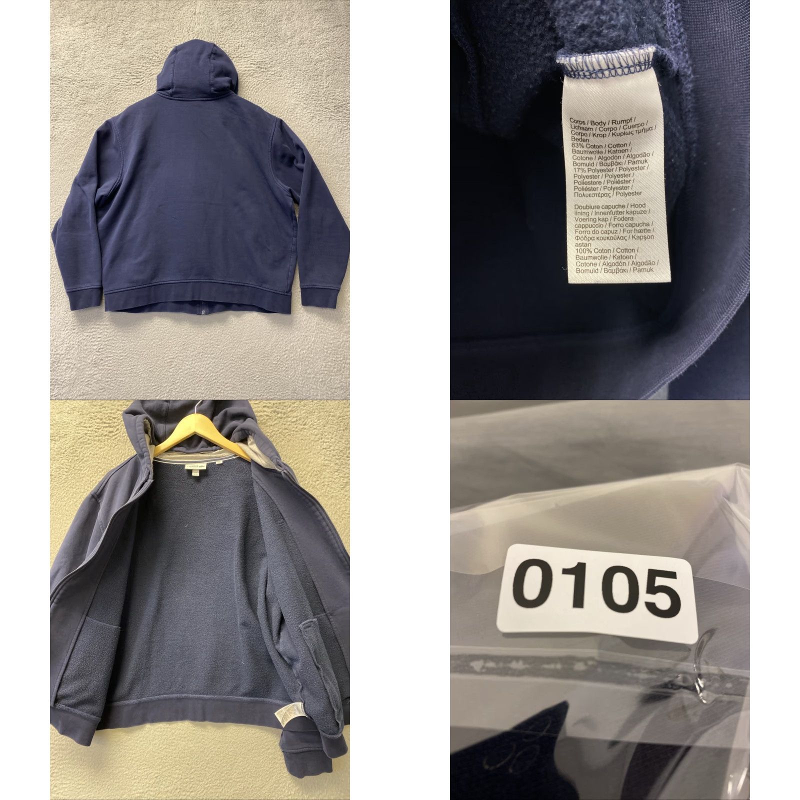 Lacoste Lacoste Slim Full Zip Hoodie Men Navy 2XL Crocodile Logo Pockets Size US XXL / EU 58 / 5 - 8 Thumbnail