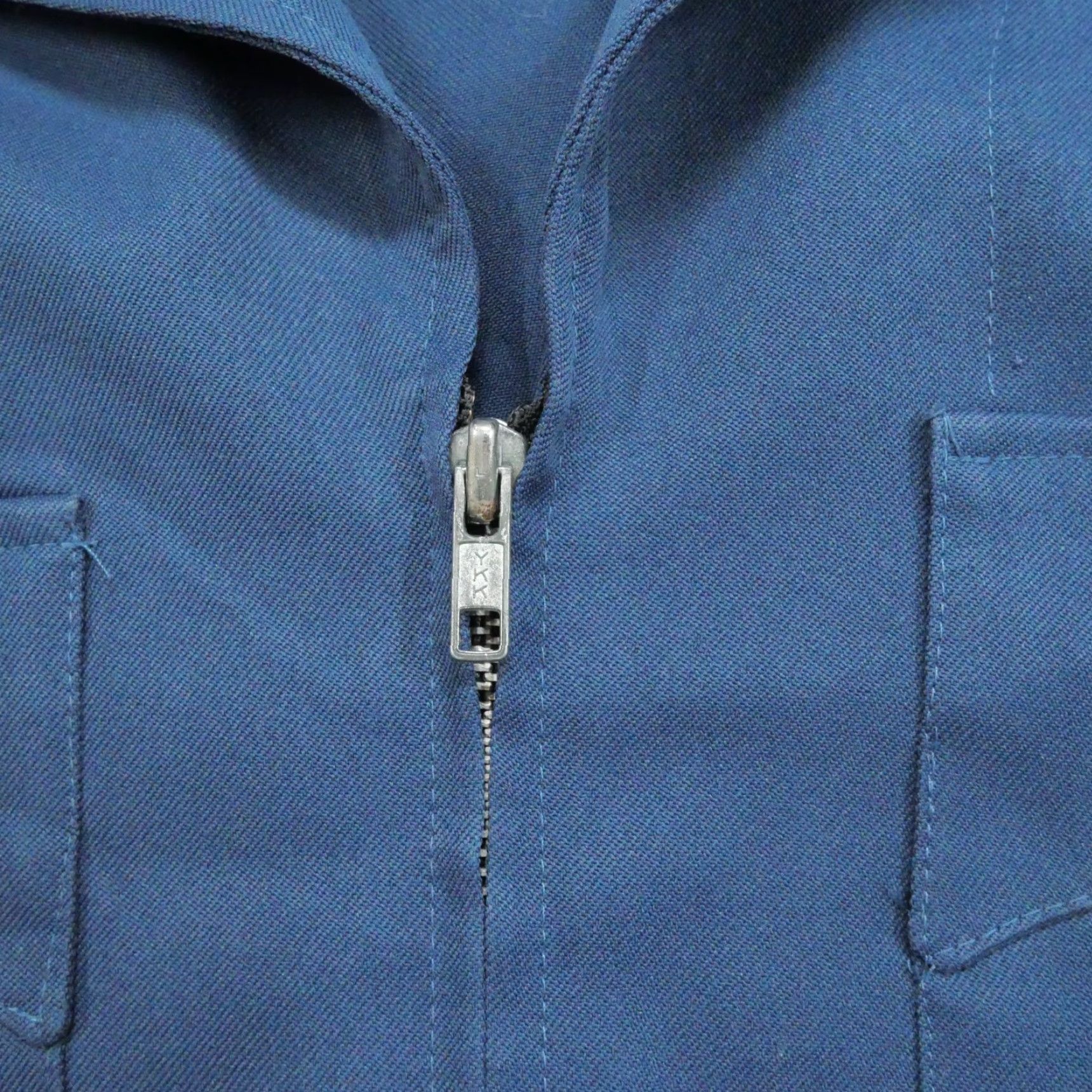 Vintage VINTAGE Aero Jacket Mens 2XL Blue 90s Workwear Zip Coat/Snap Mid-Length Size US XXL / EU 58 / 5 - 5 Thumbnail