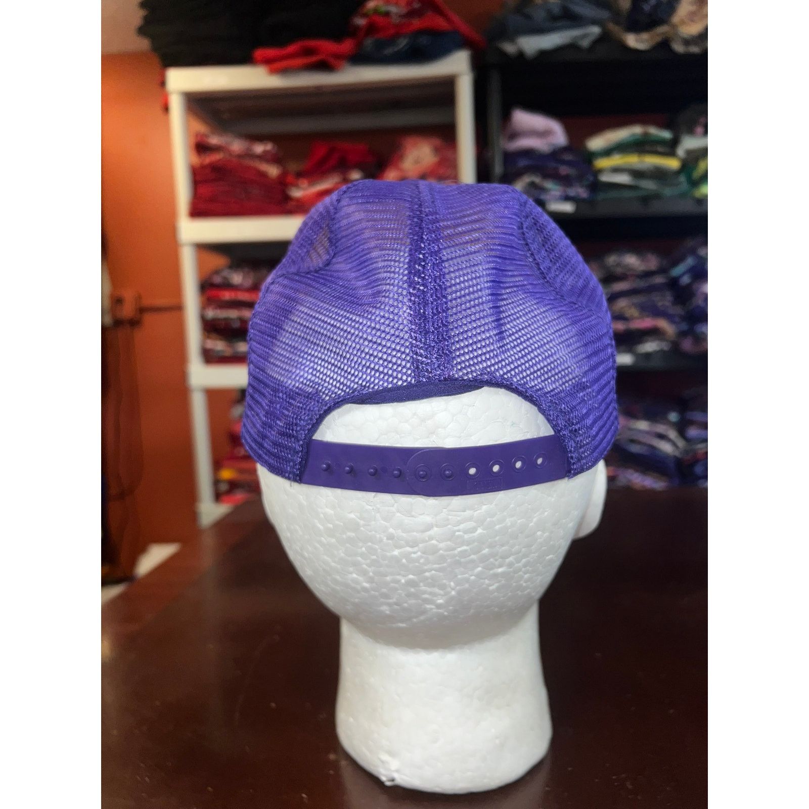 Vintage Vintage White Purple Hat Trucker Headwear Blank Snapback 90s Size ONE SIZE - 4 Thumbnail