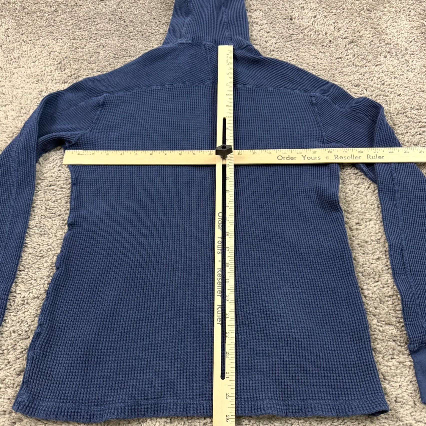 Polo Ralph Lauren Polo Ralph Lauren Hoodie Men M Blue 100% Cotton Lightweight Thermal Pockets Logo Pullover Knit Size US M / EU 48-50 / 2 - 7 Thumbnail