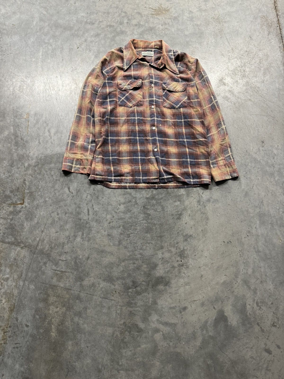 Vintage Vintage 70s Plaid Flannel Size US M / EU 48-50 / 2 - 1 Thumbnail