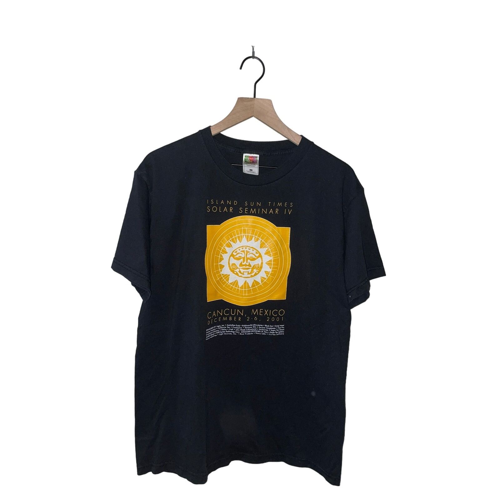 Fruit Of The Loom Vintage Sun Shirt Island Times Solar Seminar Cancun Sunshine Size US L / EU 52-54 / 3 - 1 Thumbnail