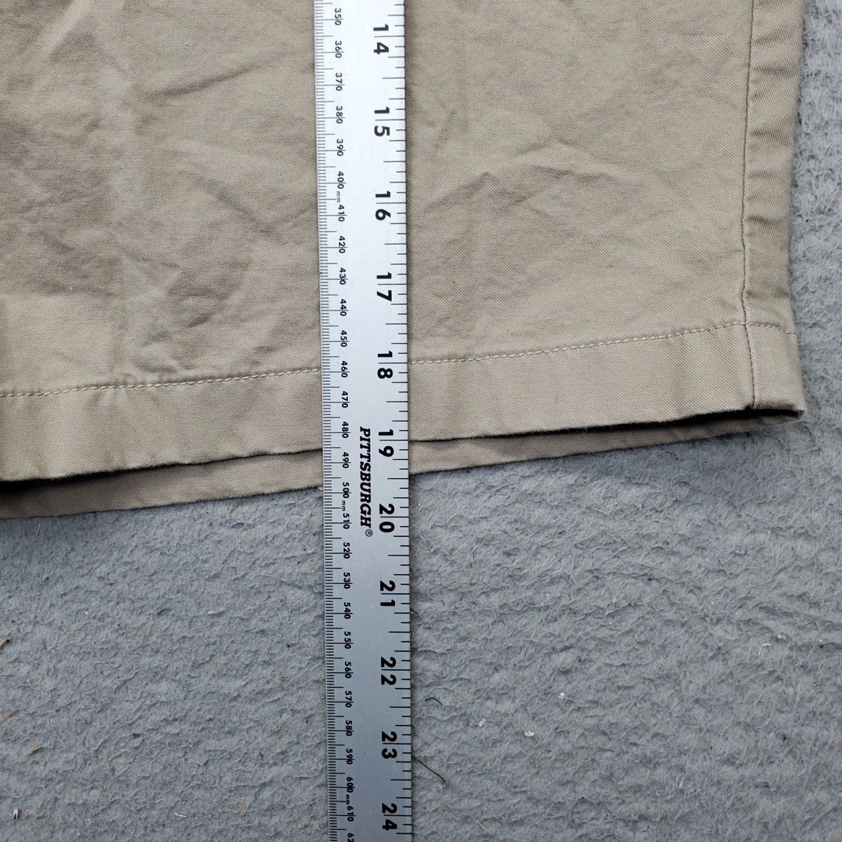 Nautica Nautica Chino Shorts Mens 36W Tan Cotton Slash Pockets Low Waist Comfort Fit Size US 36 / EU 52 - 4 Thumbnail