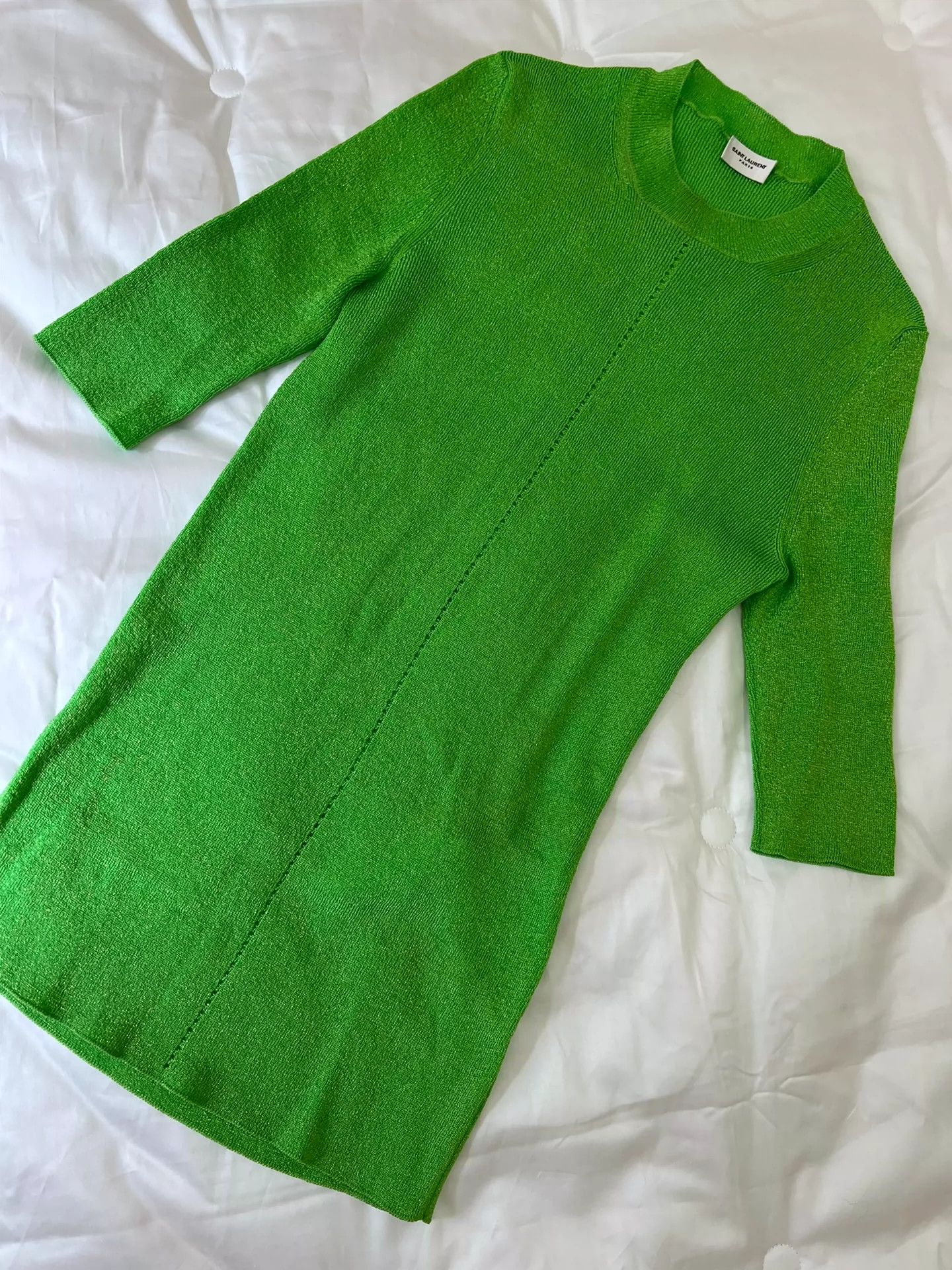 Saint Laurent Paris Saint Laurent Paris Green Knitted Long Sleeve Size US M / EU 48-50 / 2 - 1 Thumbnail