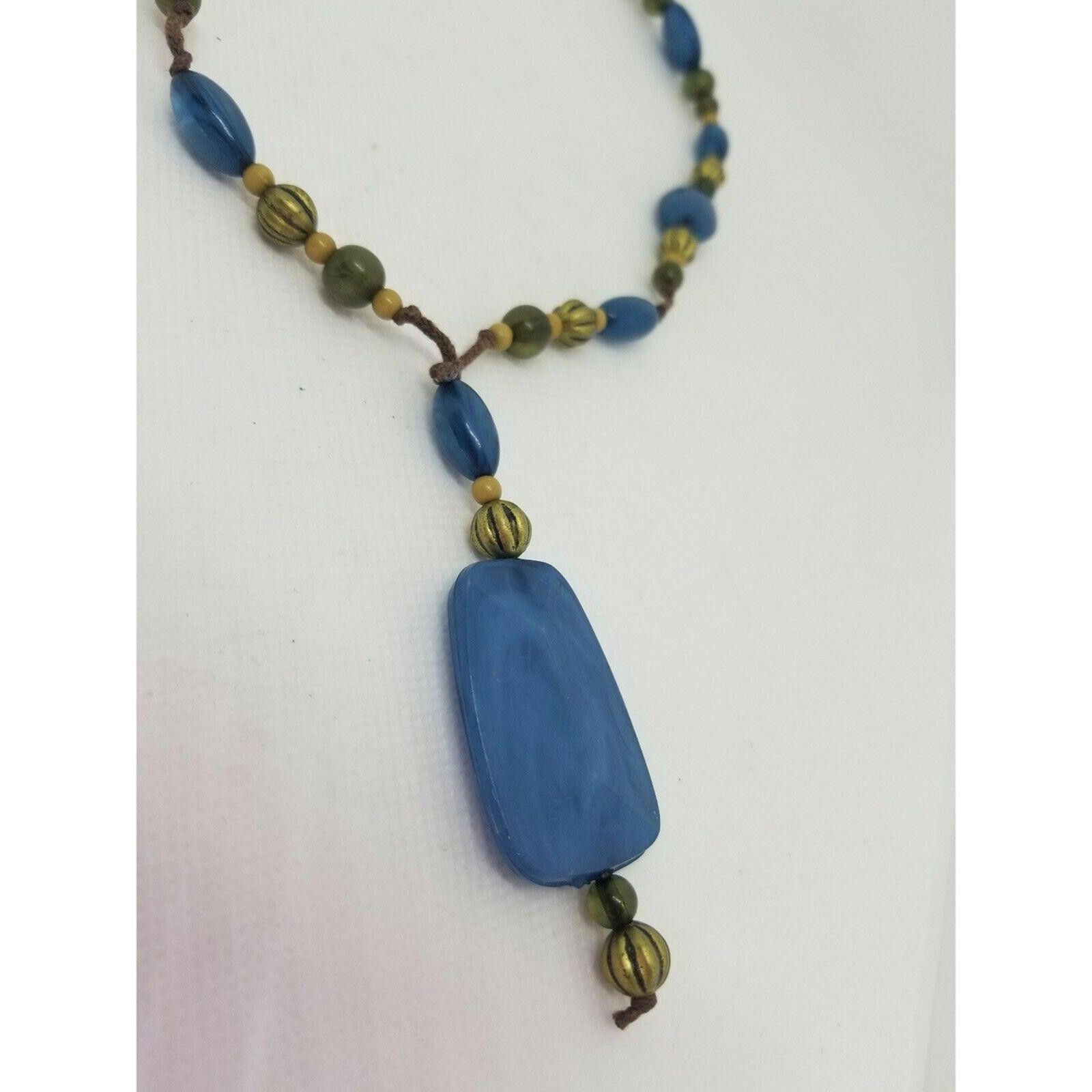 Handmade Handmade Necklace turquoise aqua teal beads Big Long Size ONE SIZE - 2 Thumbnail